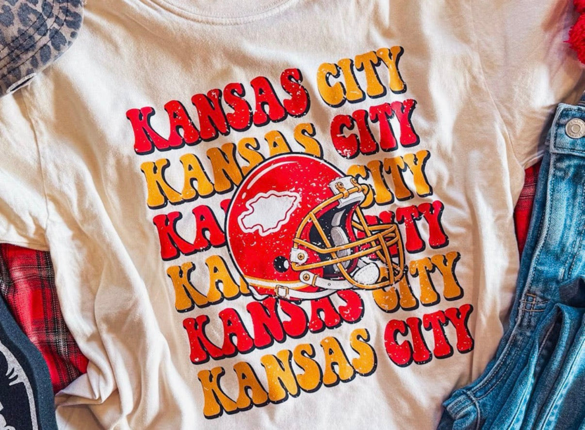 Ivory Kansas City Stacked Comfort Colors Tee