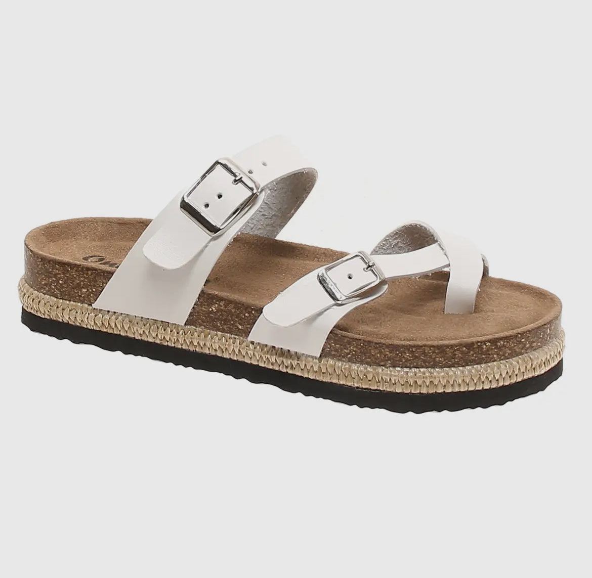 SIZE 10 White Topaz Slide Sandals