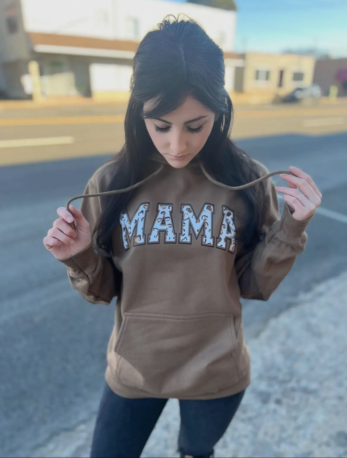 Brown Cheetah Mama Hoodie
