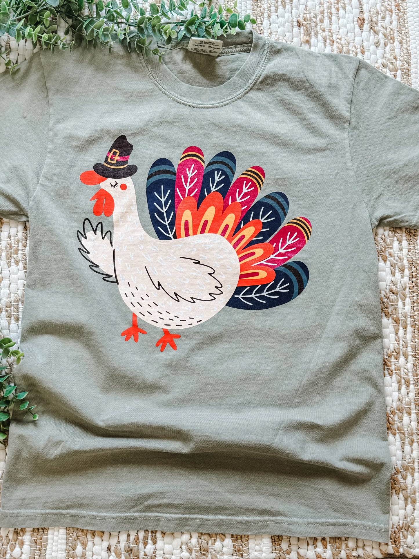 Colorful Turkey Comfort Colors Tee