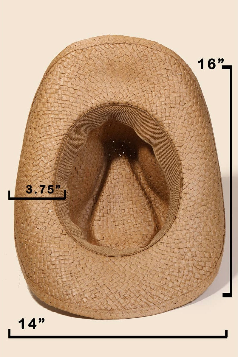 Cowrie Shell Braided Cowboy Hat
