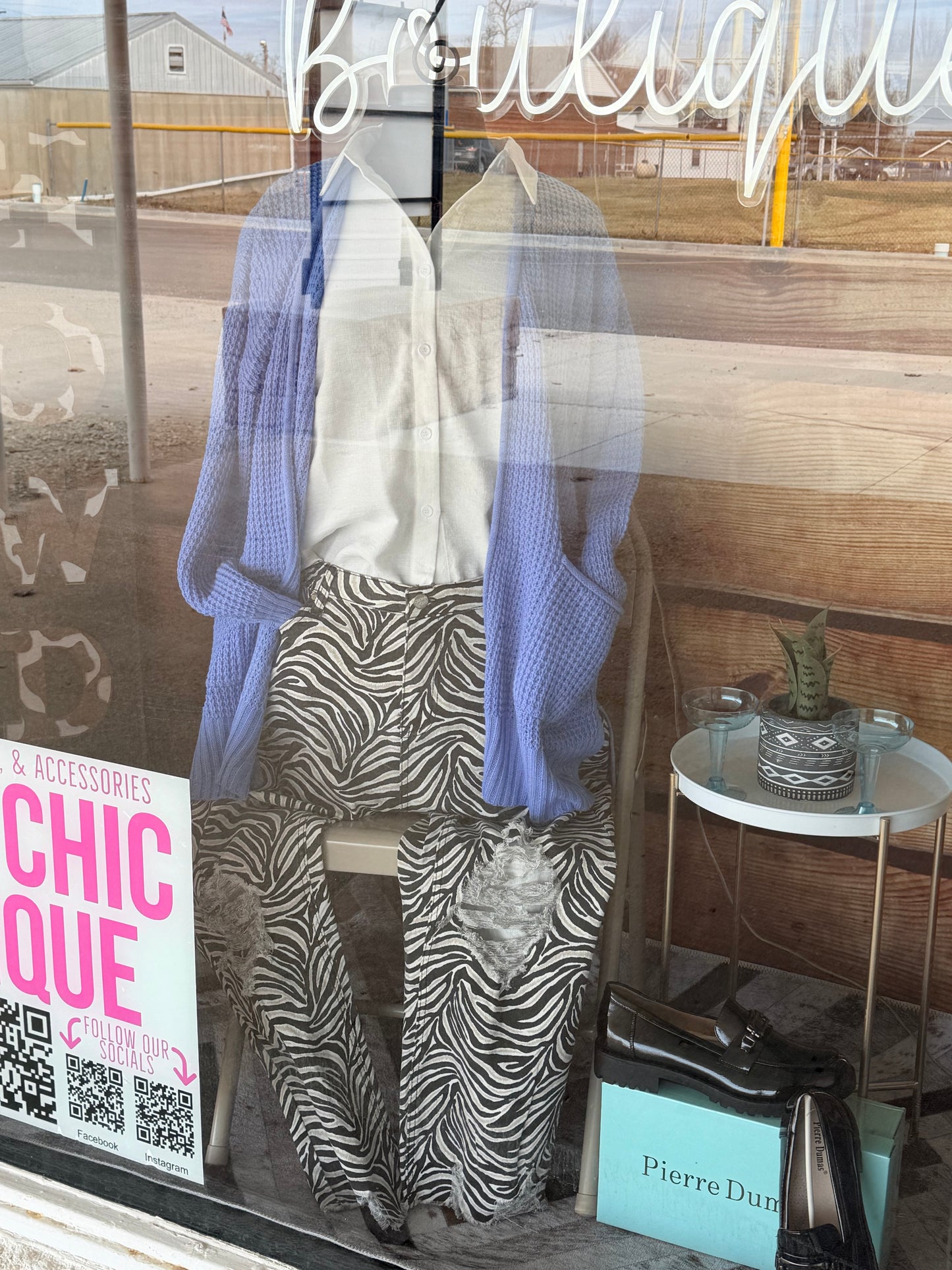 White Ruffle Sleeve Button Down Top