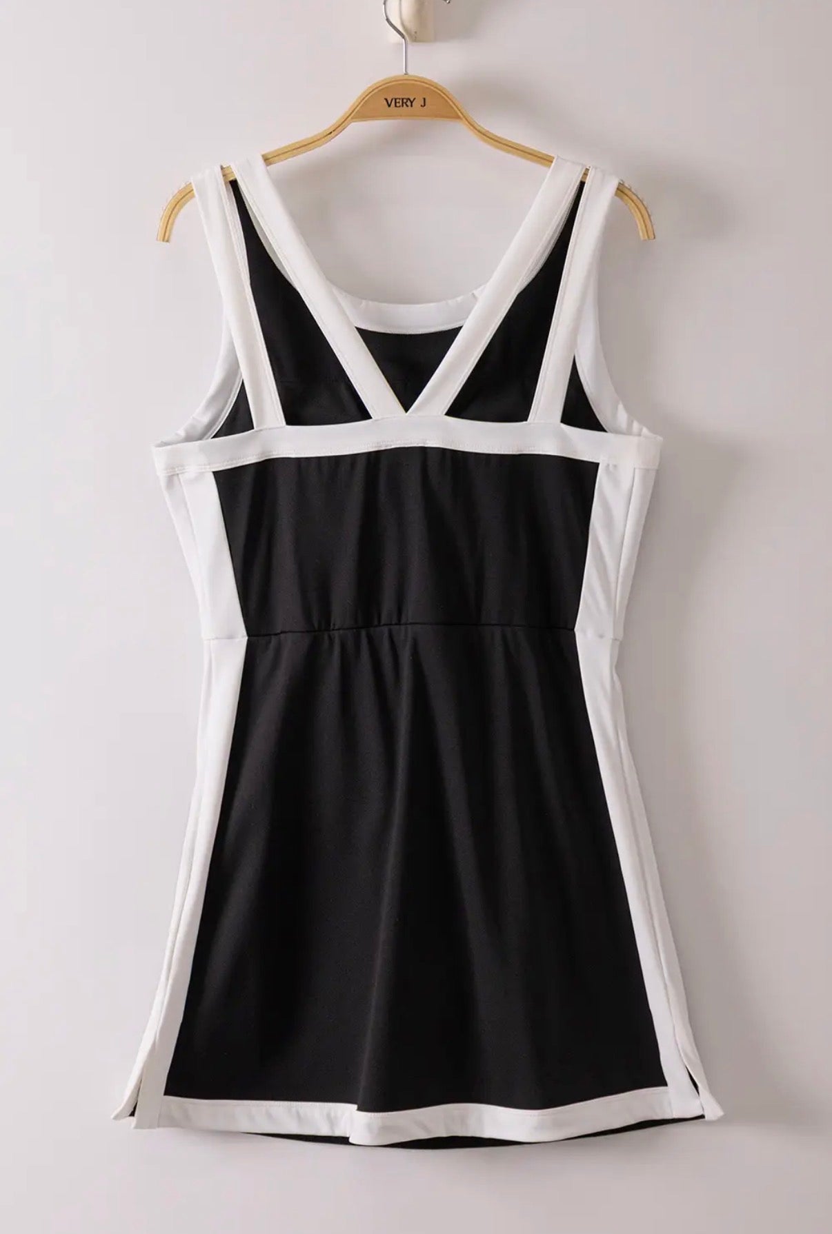 Black Active Edge Contrast Dress