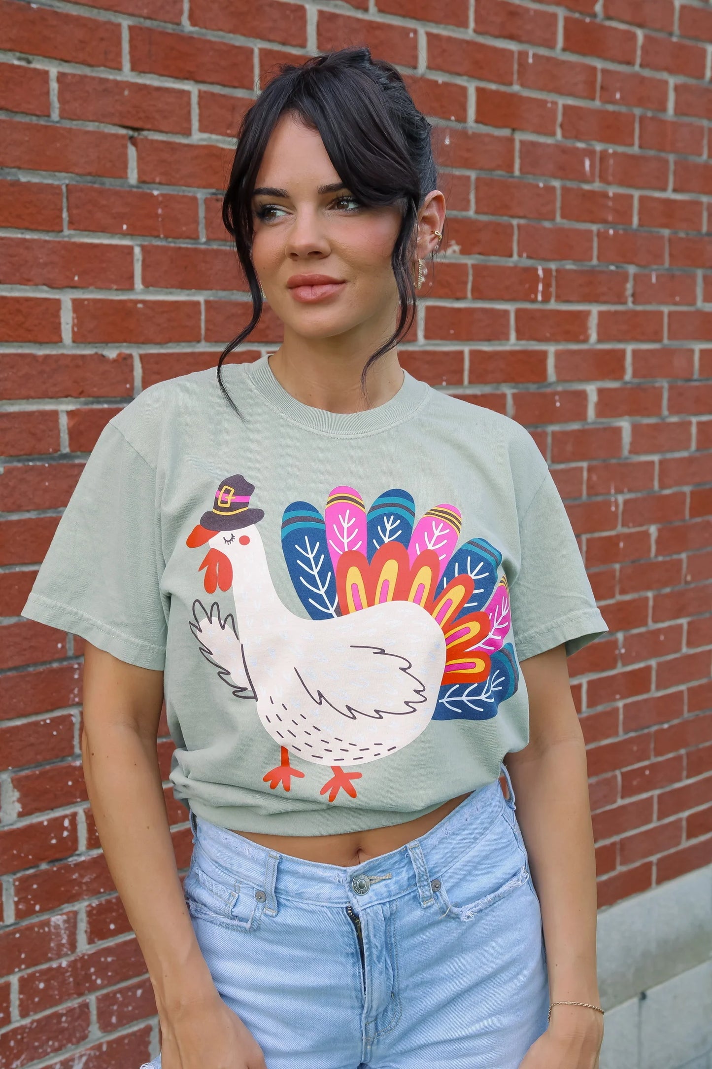Colorful Turkey Comfort Colors Tee