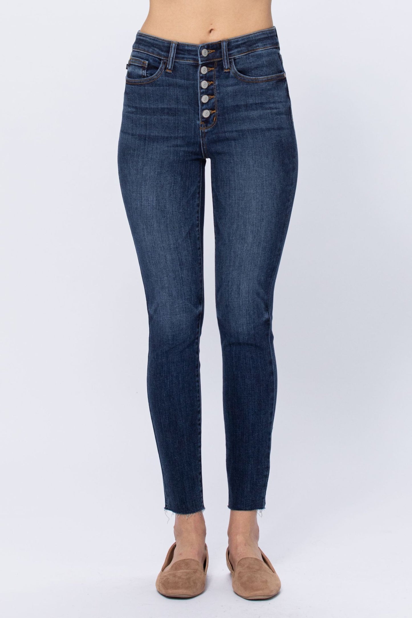 Judy Blue Amber High Rise Buttonfly Skinny Jeans (JB 82318)