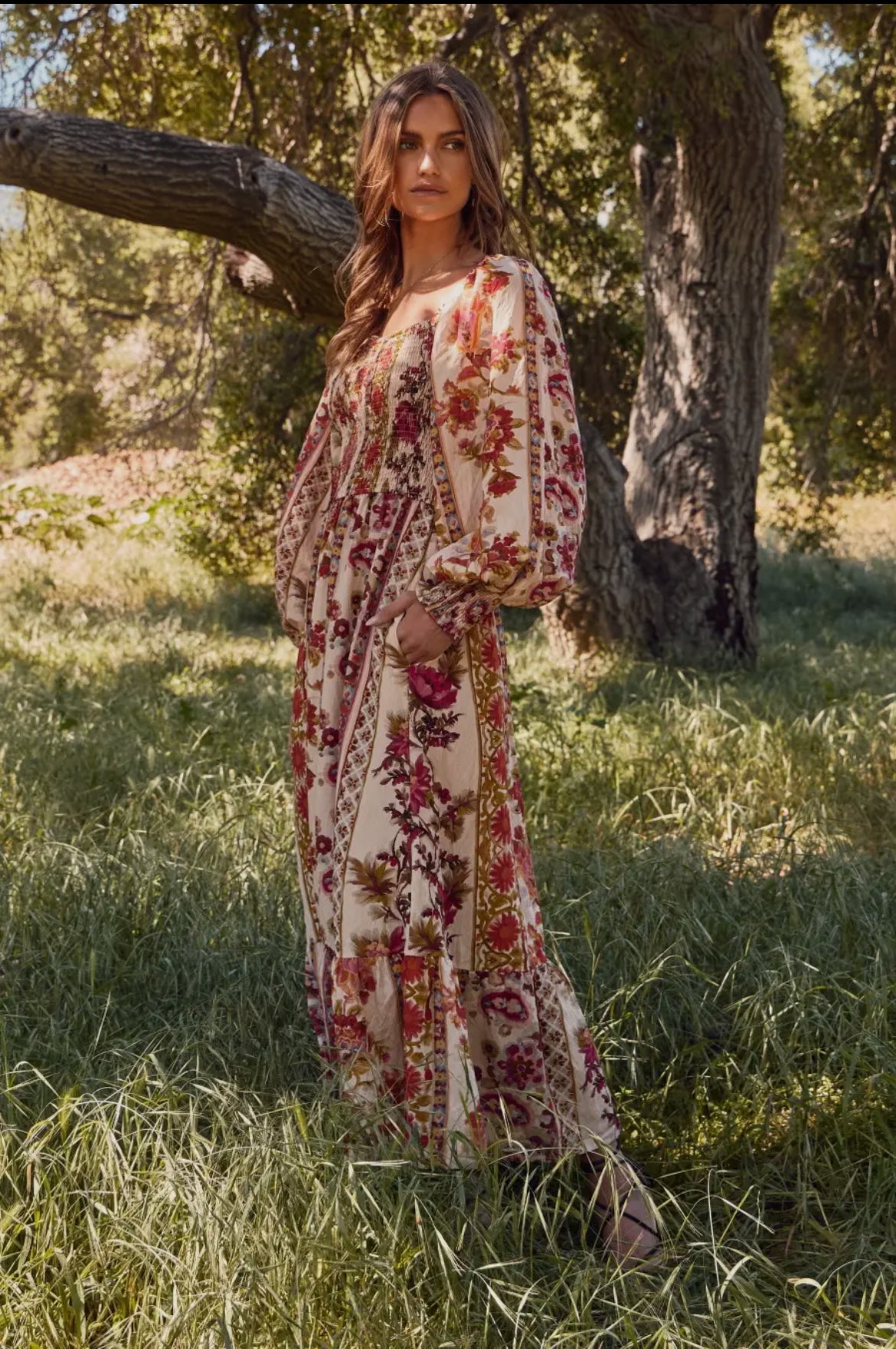 Garden Party Smocked Maxi Dress