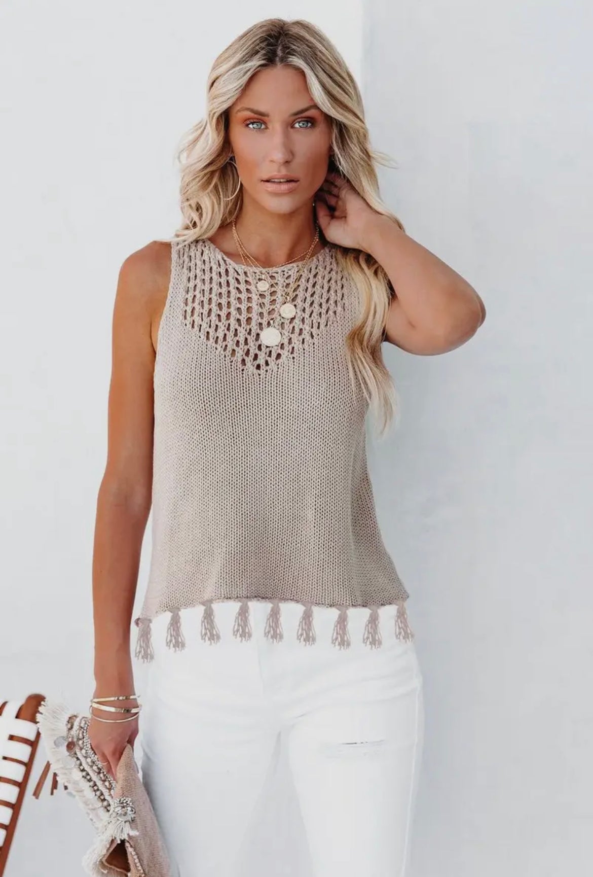 X-LARGE Sand Sweater Tank Top