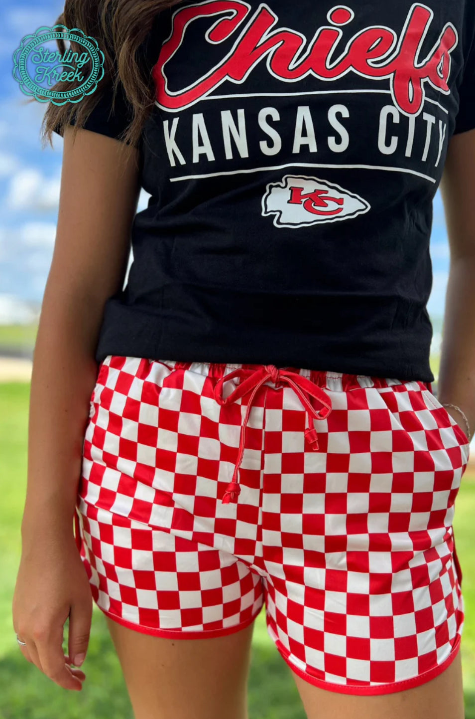 Red Checkered Pep Rally Lounge Shorts