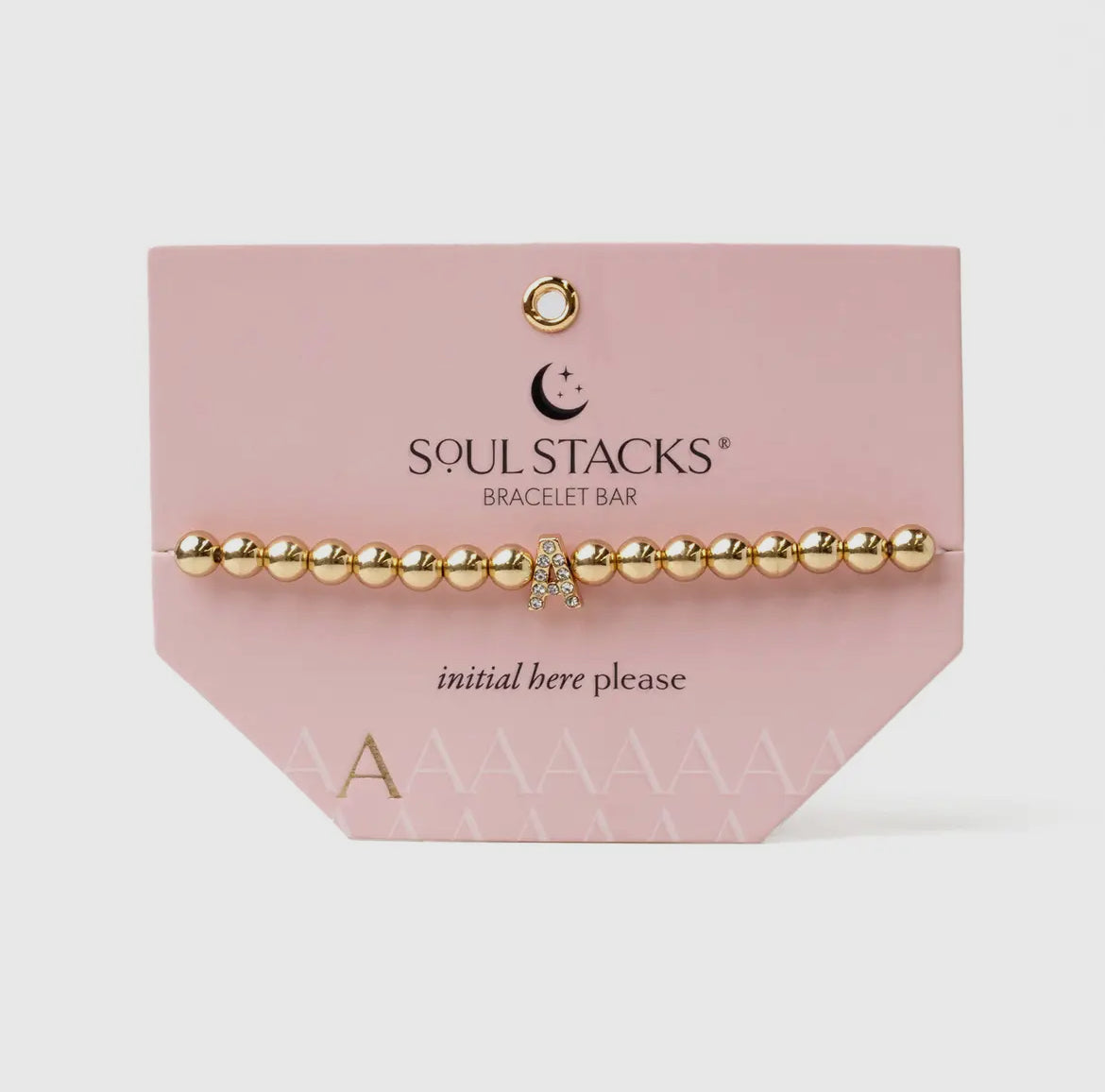 Soul Stacks Gold Initials Stretch Braclets