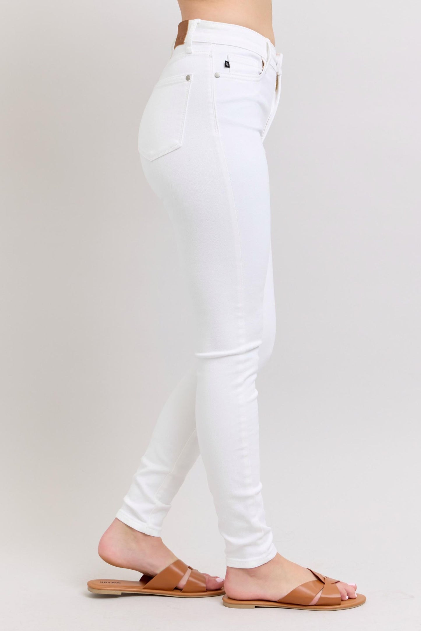 Judy Blue Nicole White High-Rise Classic Skinny Jeans (JB 82661)