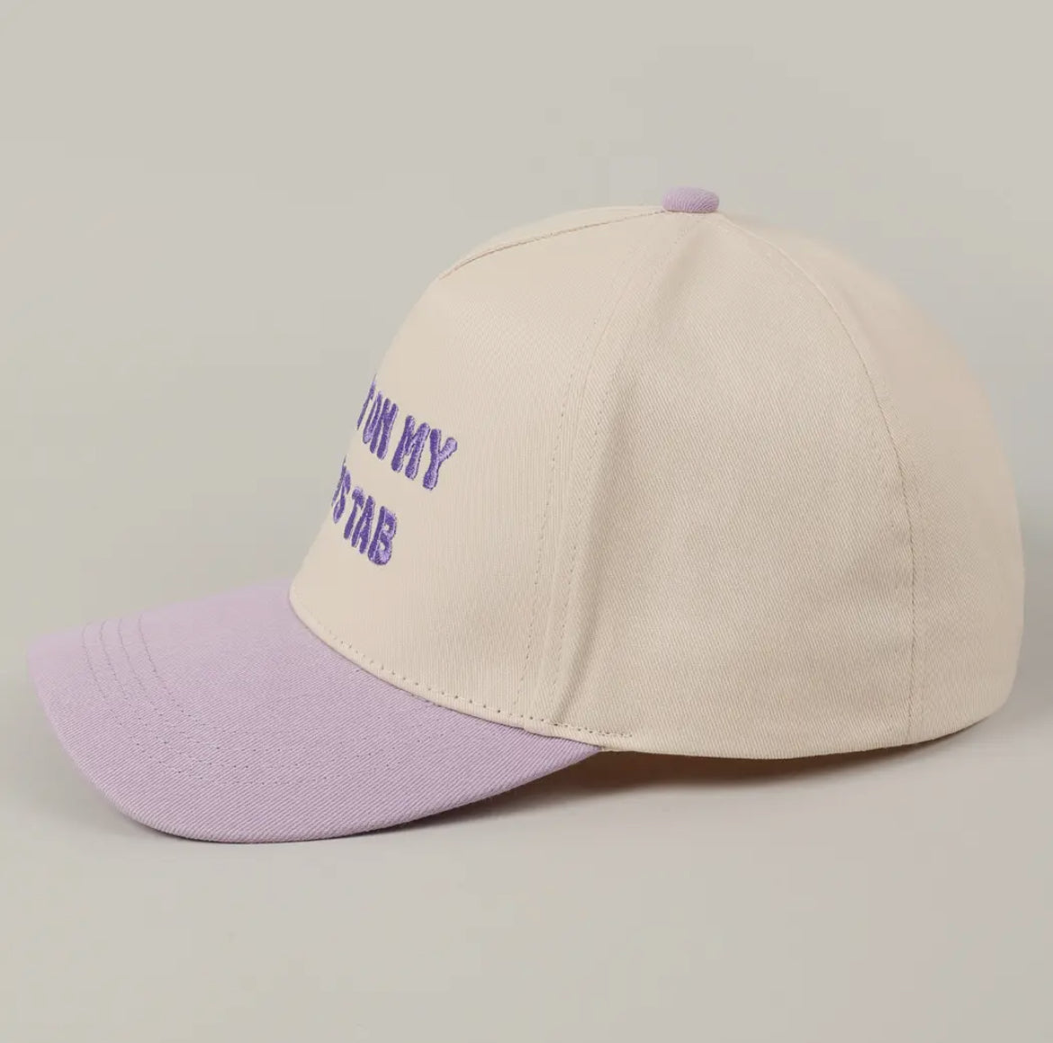 Lavender Put It On Dad’s Tab Embroidered Trucker Hat