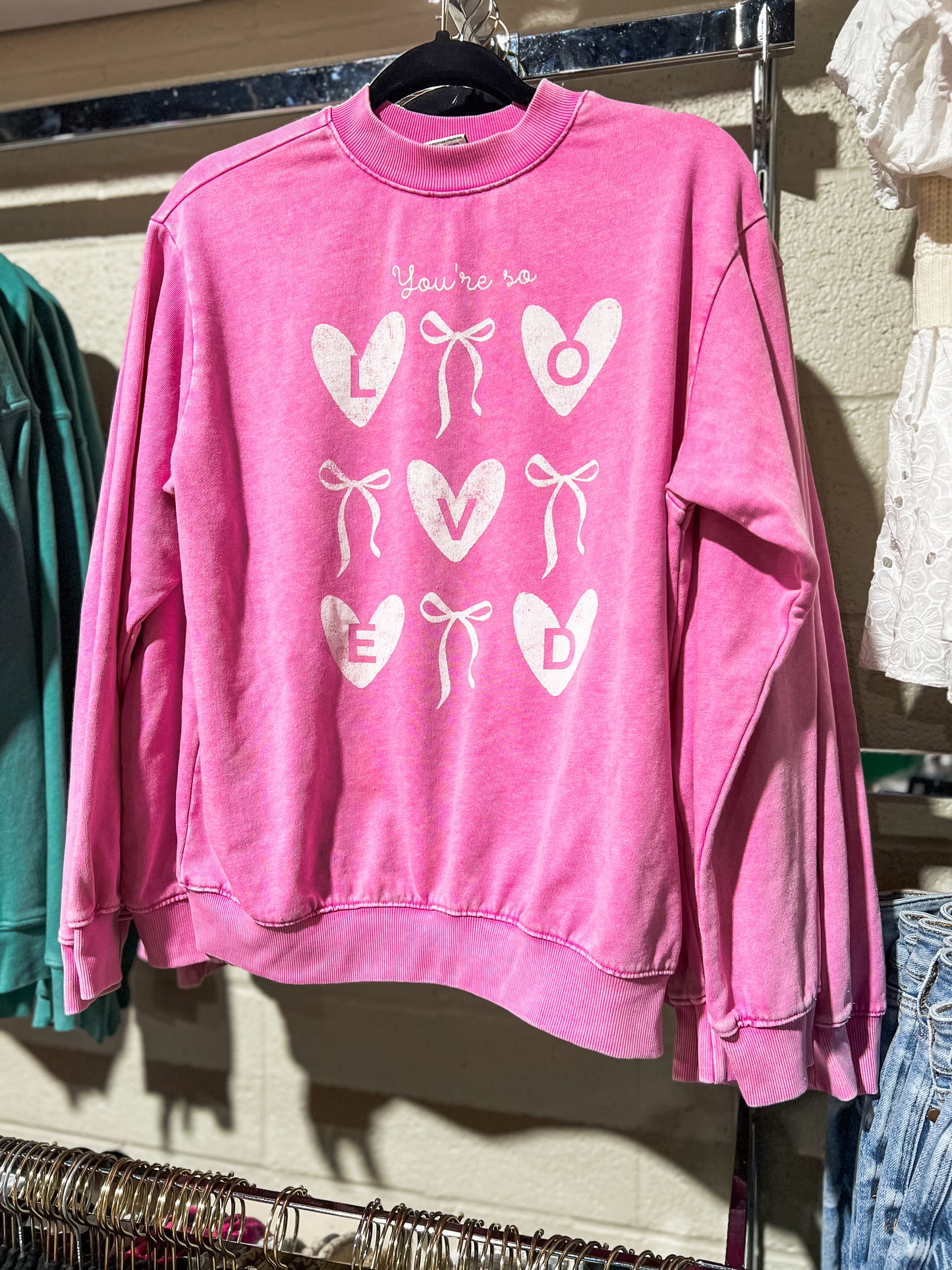 You’re So Loved Premium Mineral Wash Sweatshirt