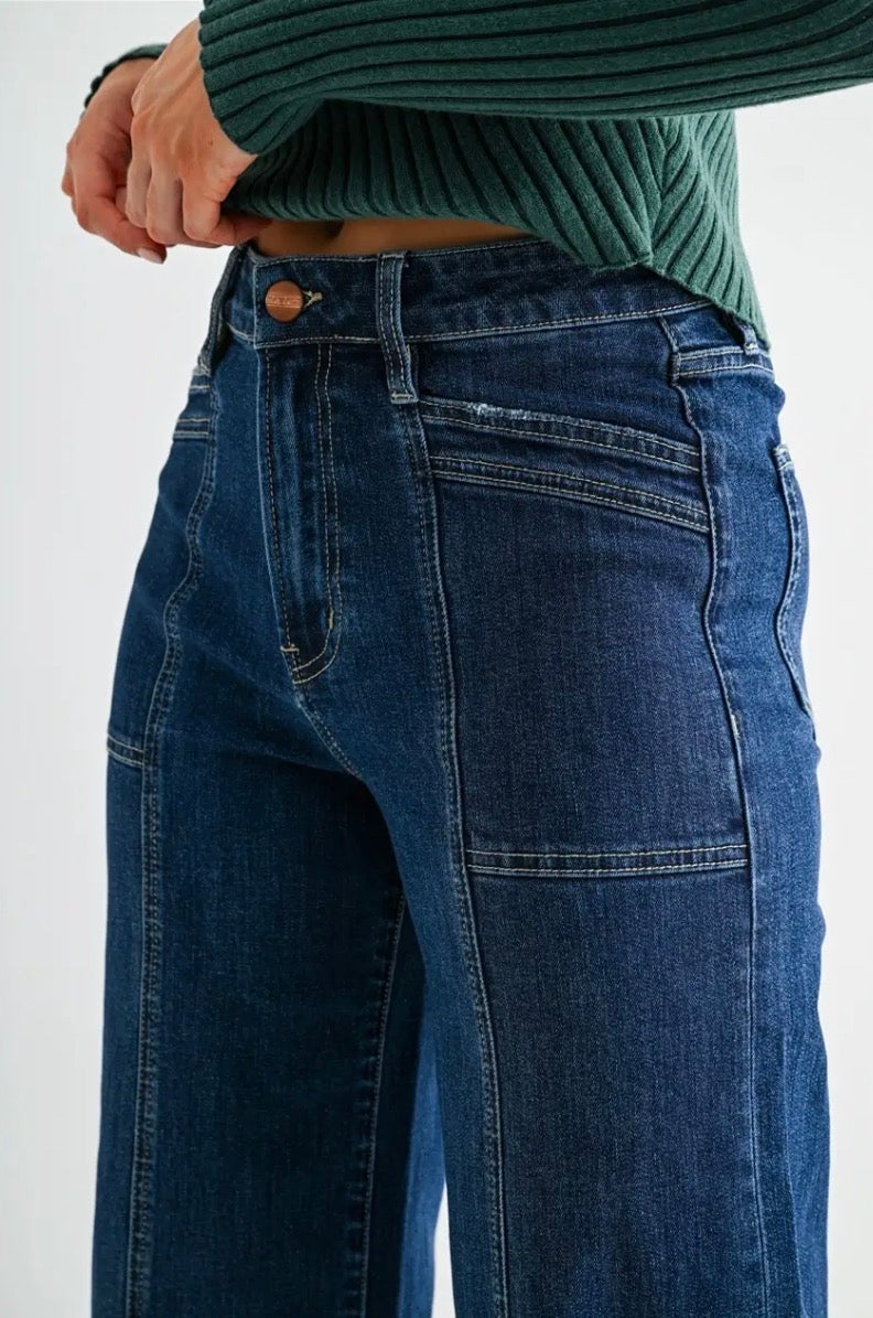 Alix High Rise Wide Seams Trouser Jeans