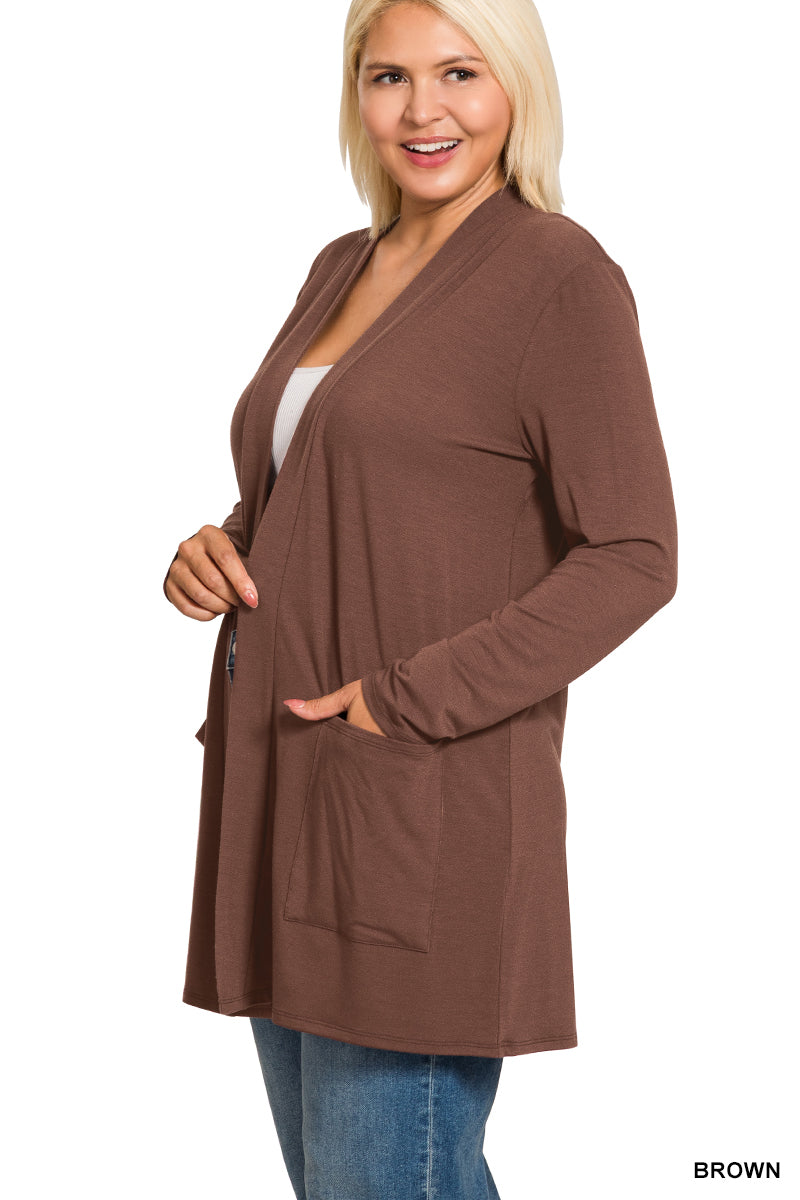 Brown Lightweight Slouchy Cardigan