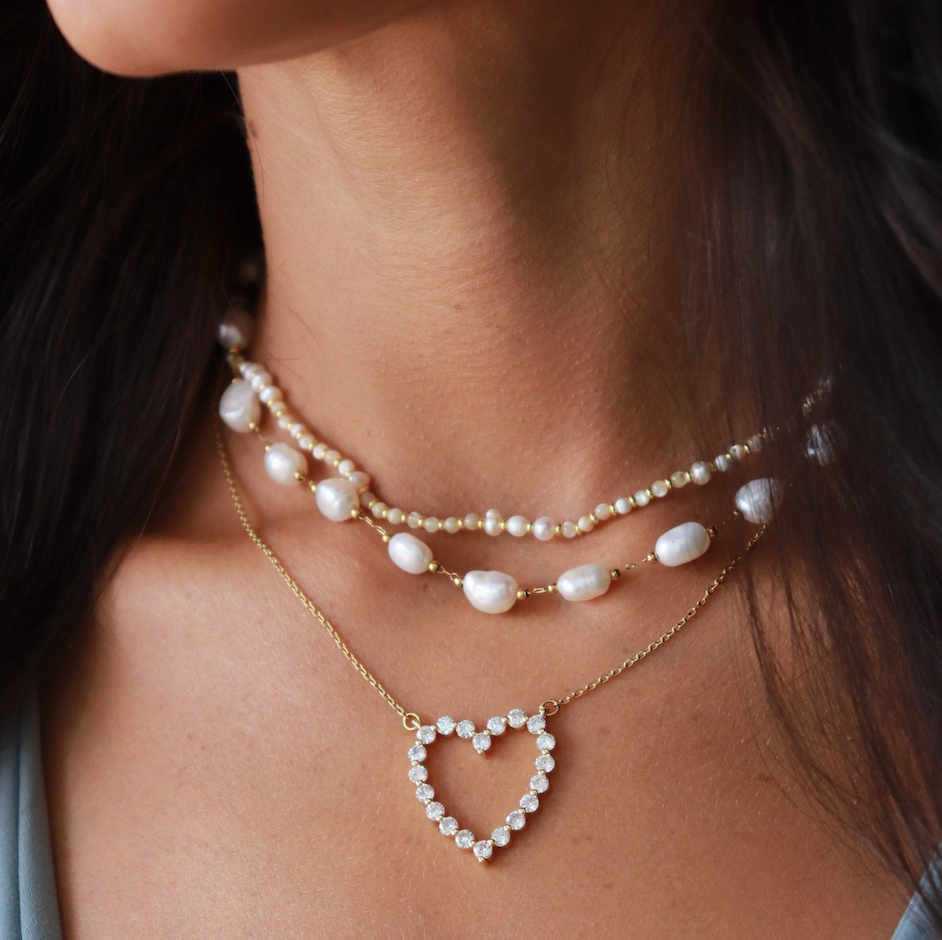 Elizabeth Crystal Heart Necklace