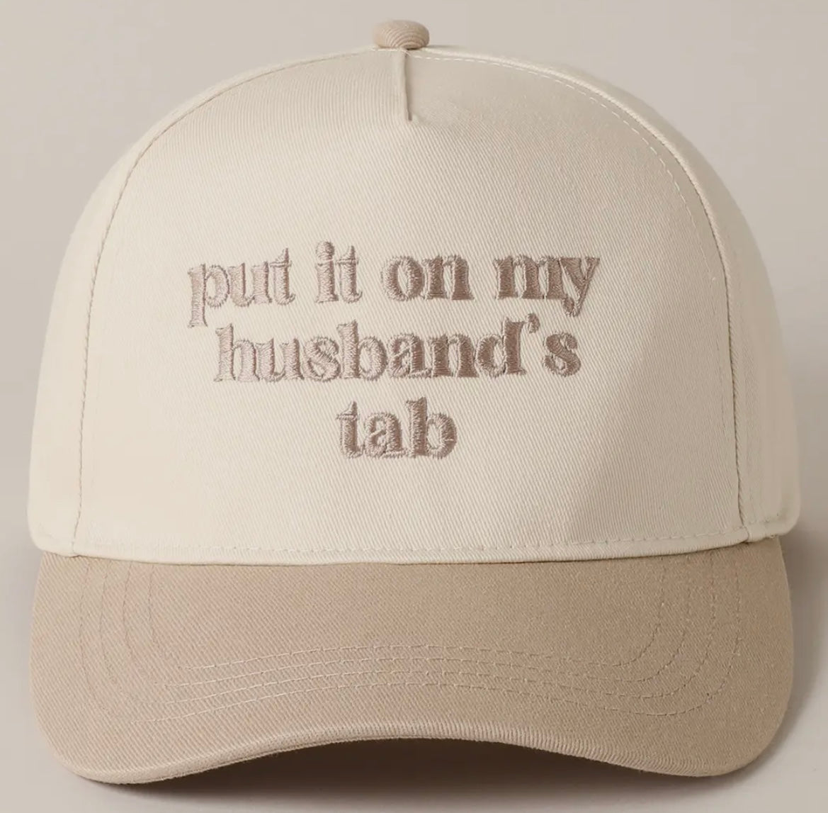 Put It On My Husband’s Tab Trucker Hat