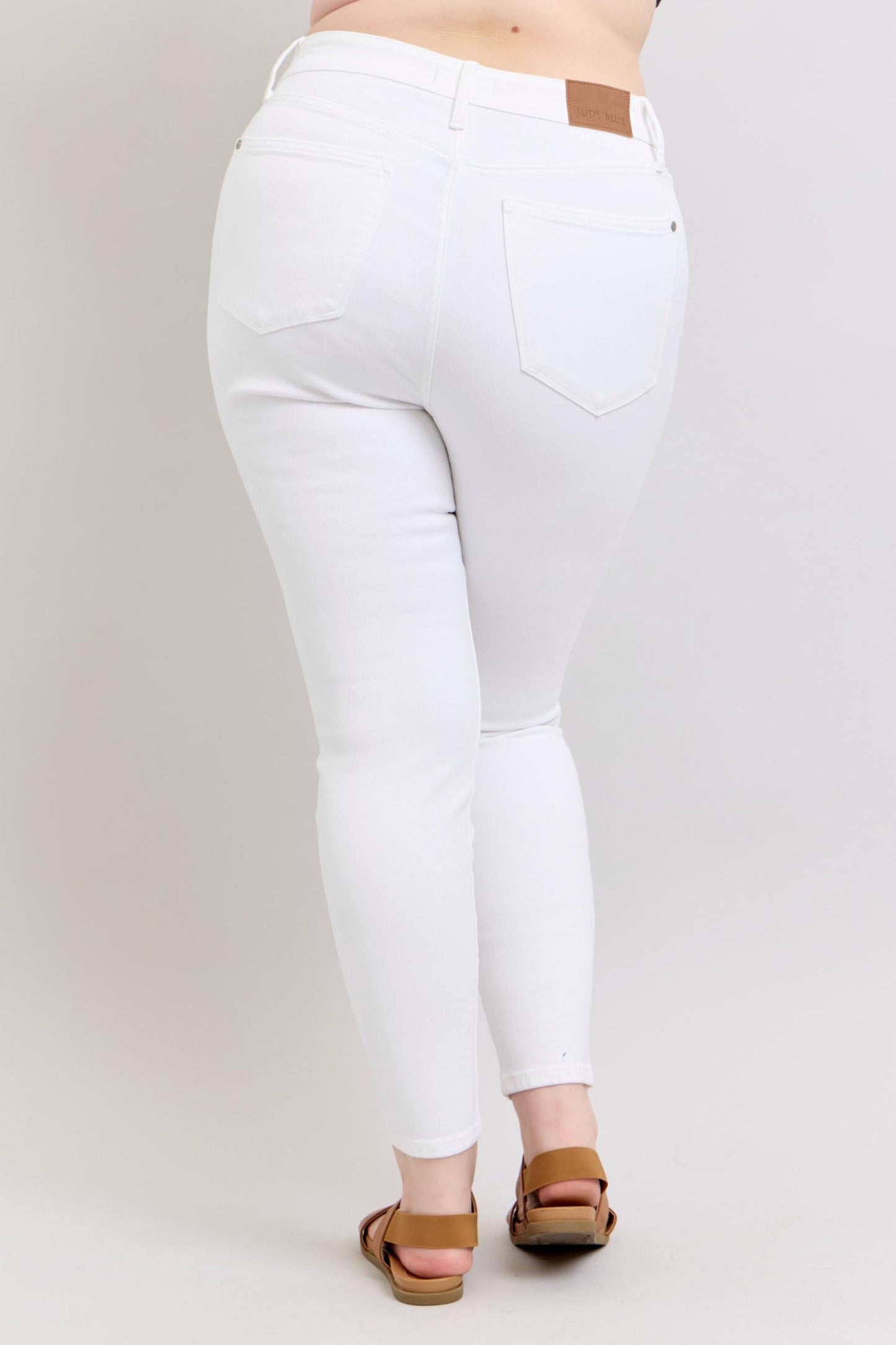 Judy Blue Nicole White High-Rise Classic Skinny Jeans (JB 82661)