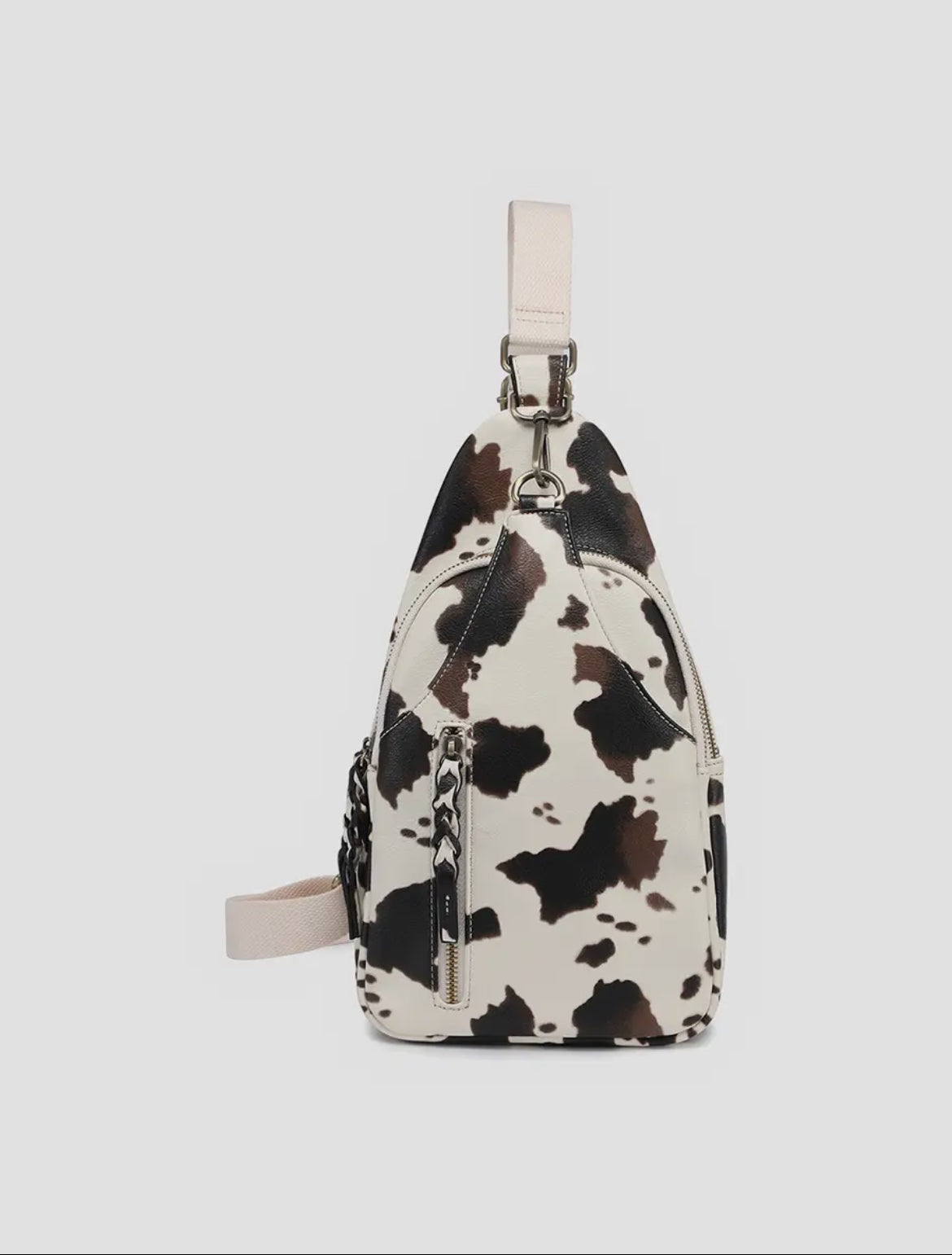Nikki Vegan Leather Dual Compartment Sling Bag