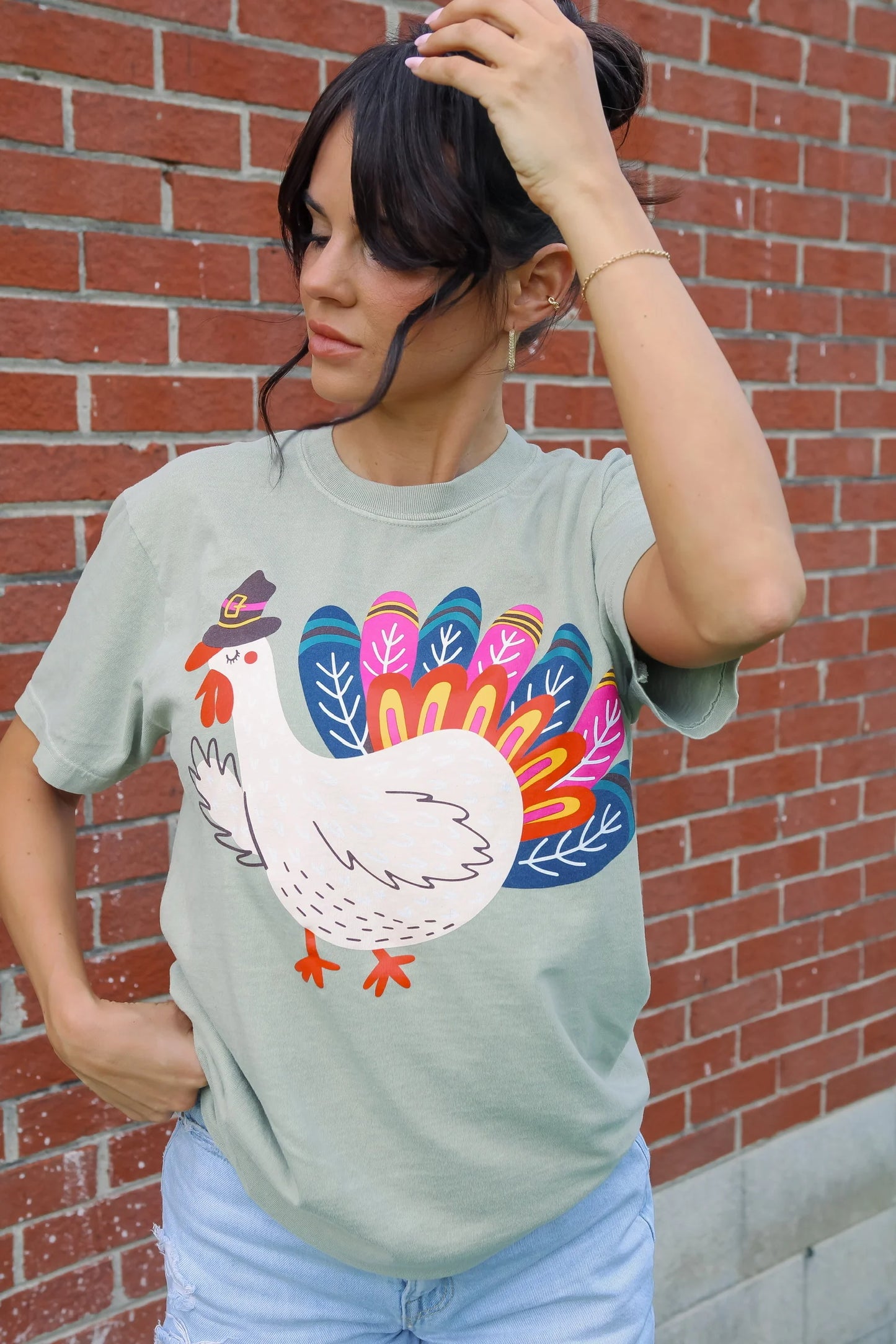 Colorful Turkey Comfort Colors Tee