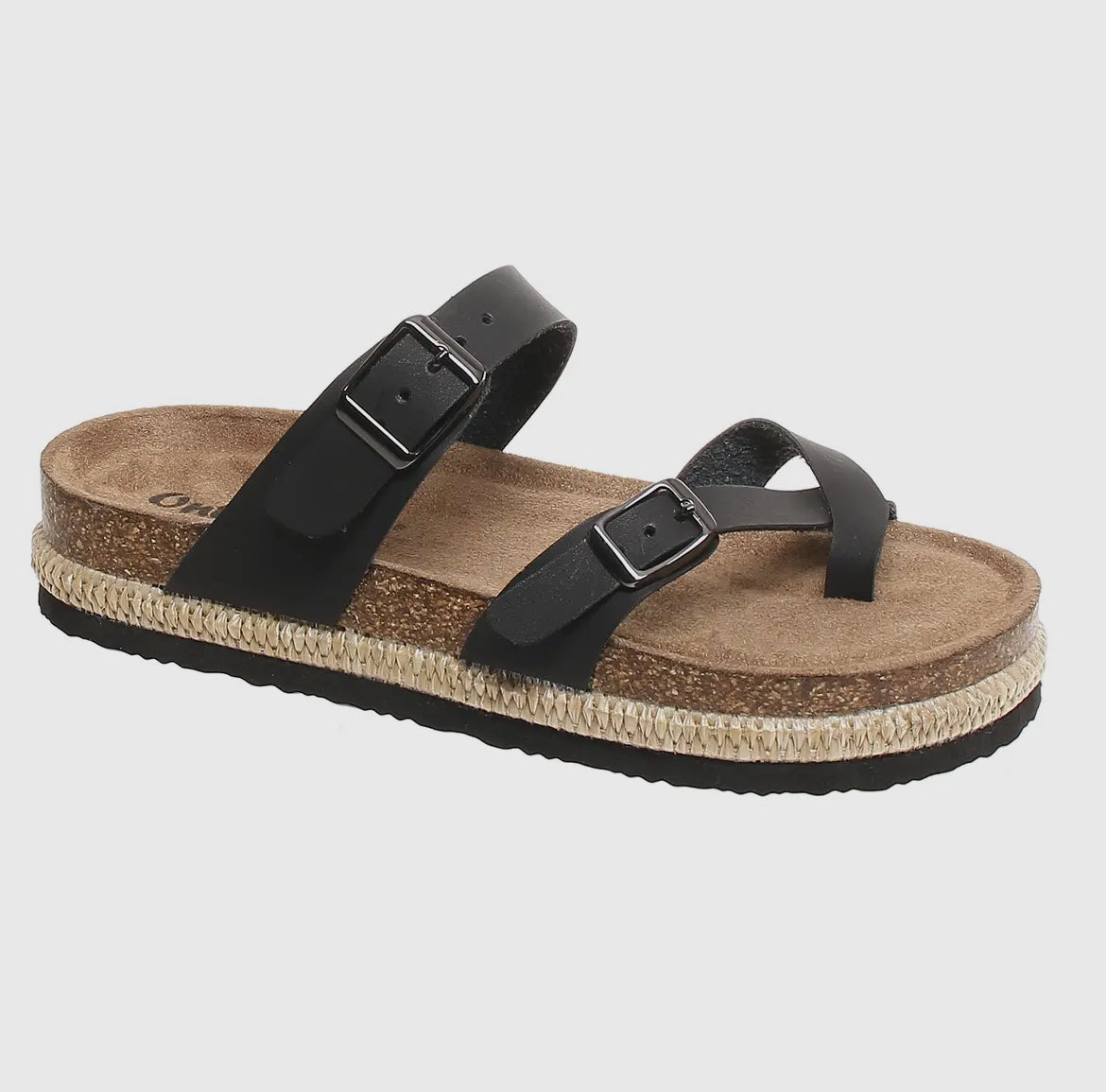 Black Topaz Slide Sandals