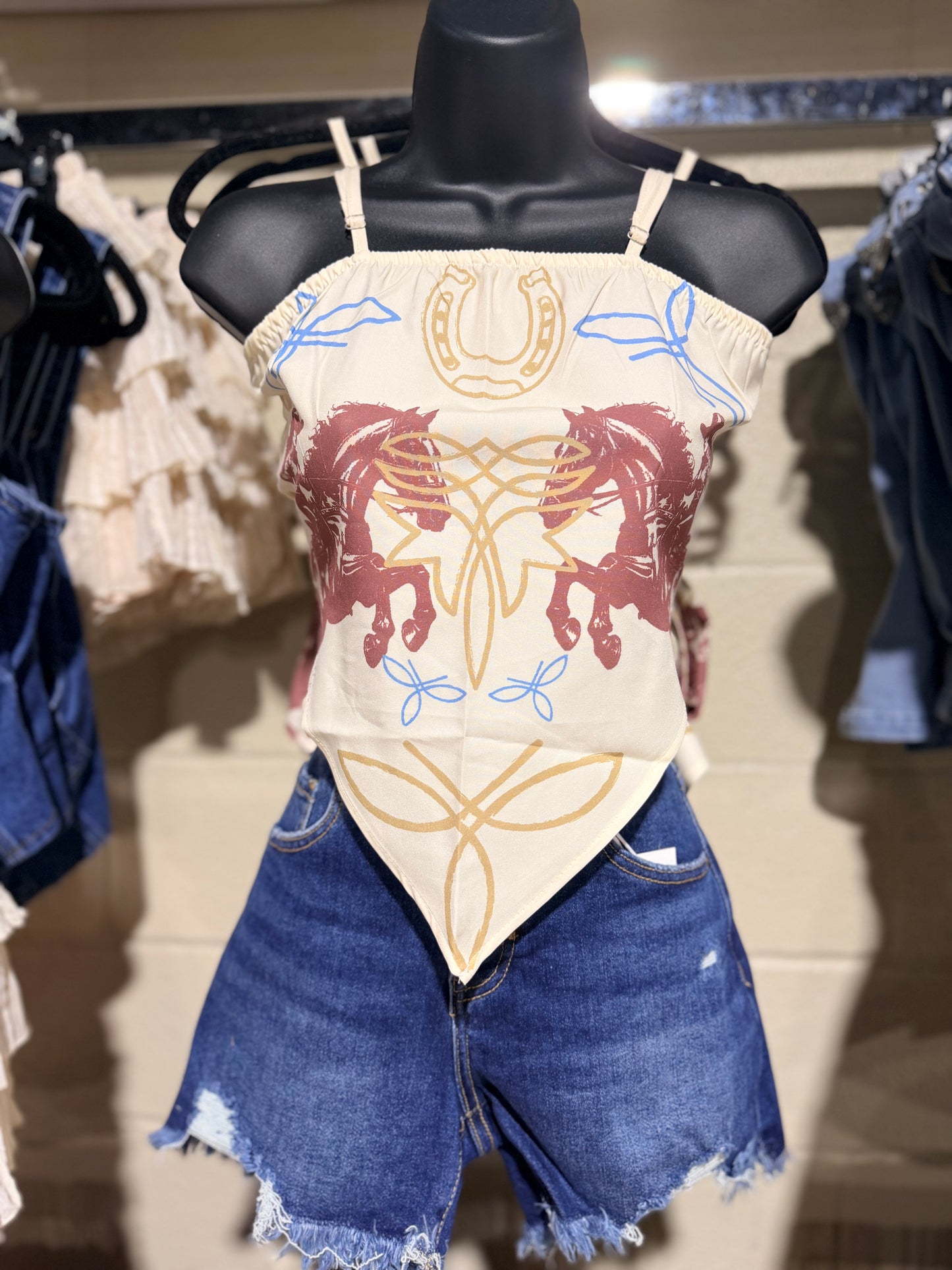 Wild Horses Bandana Top