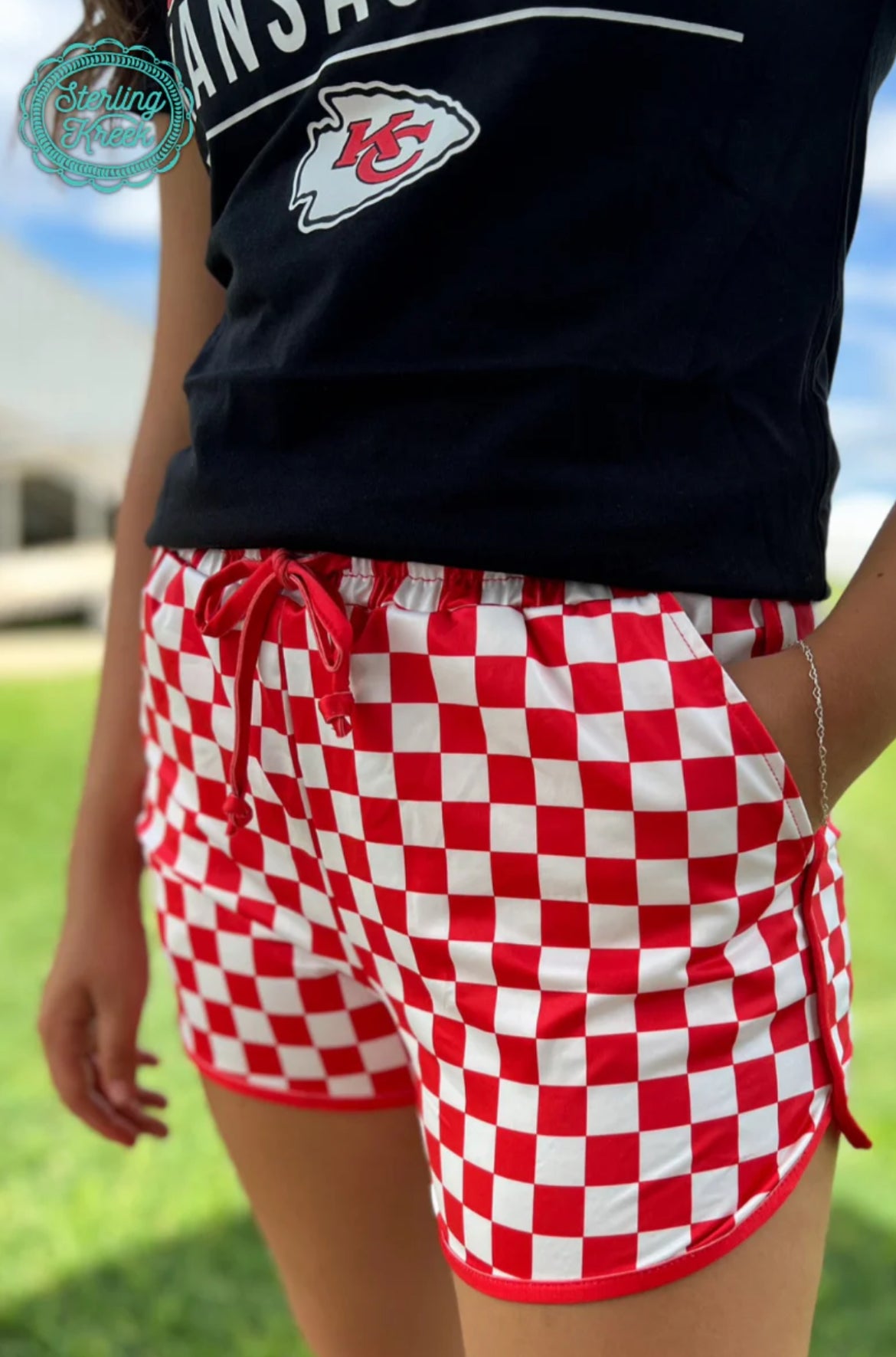 Red Checkered Pep Rally Lounge Shorts