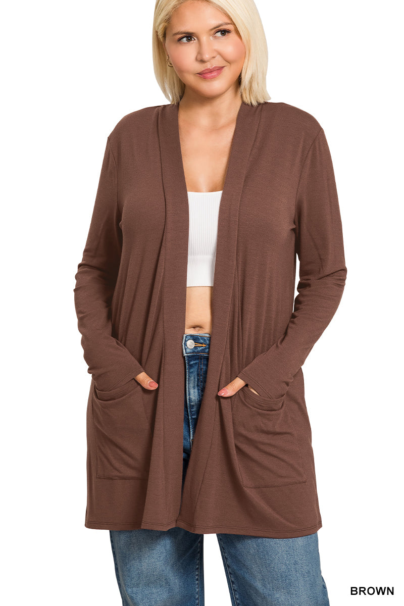Brown Lightweight Slouchy Cardigan