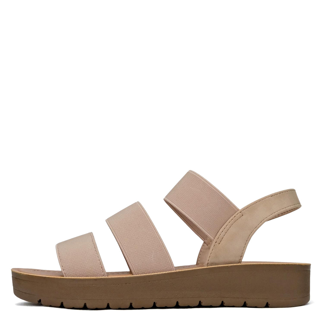 Wheat Betty Wide Strap Sandals