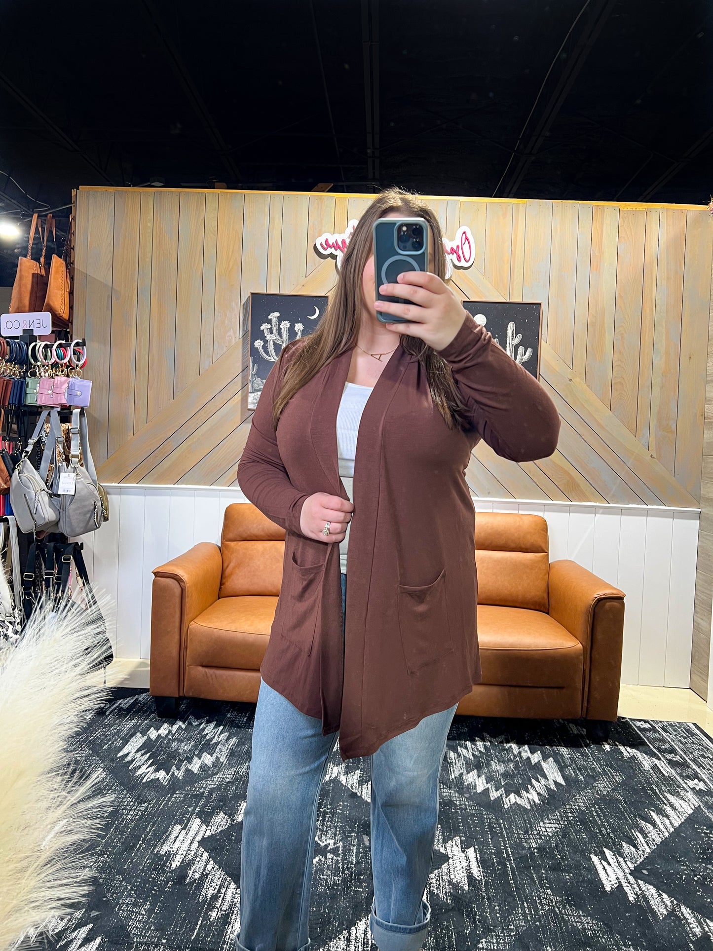 Brown Lightweight Slouchy Cardigan