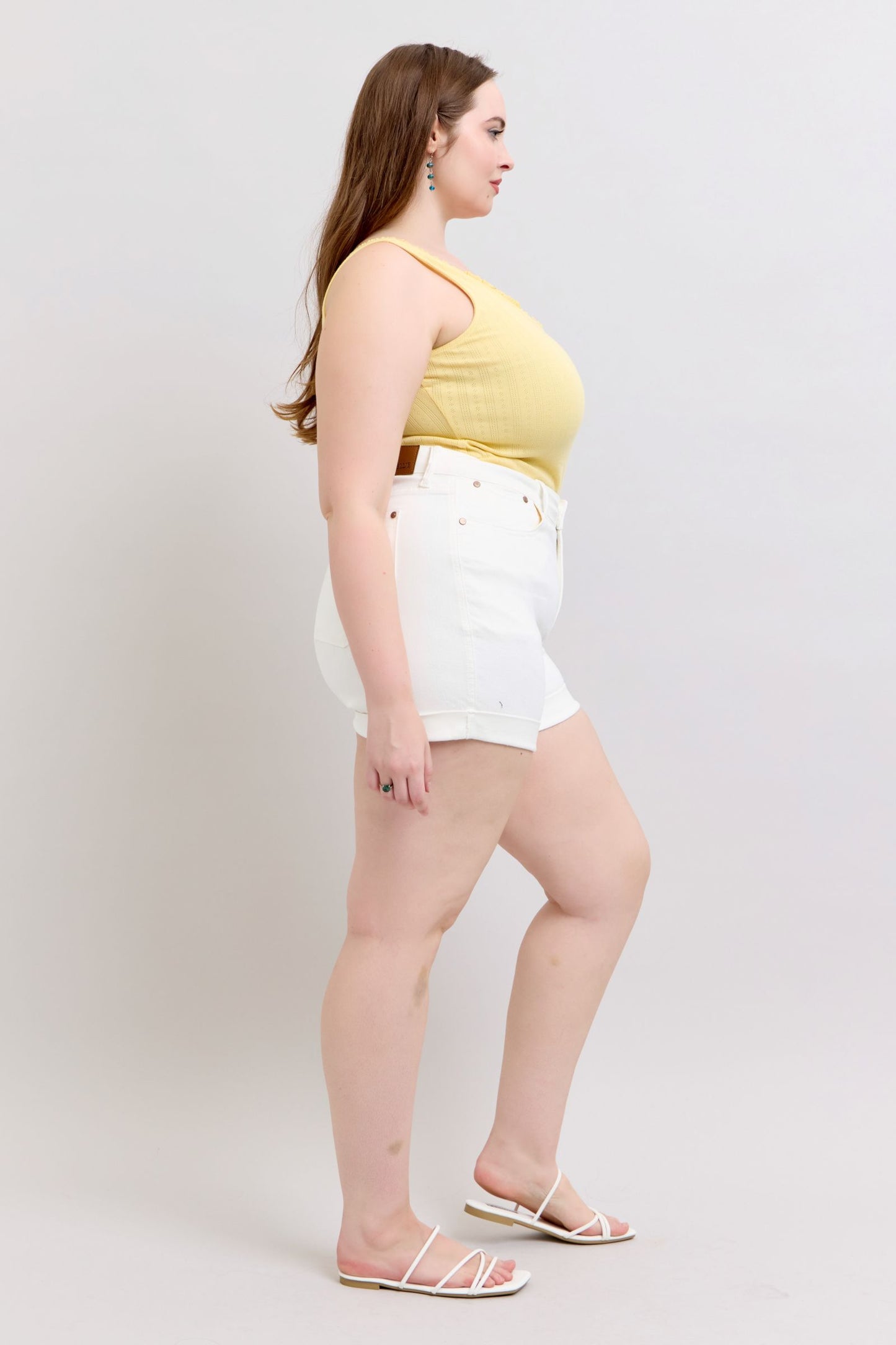 2XL Judy Blue Maggie White High-Rise Denim Shorts (JB 150305)