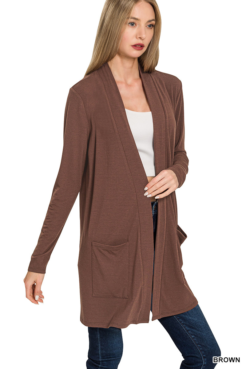 Brown Lightweight Slouchy Cardigan