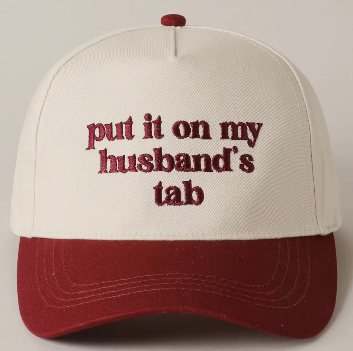Put It On My Husband’s Tab Trucker Hat