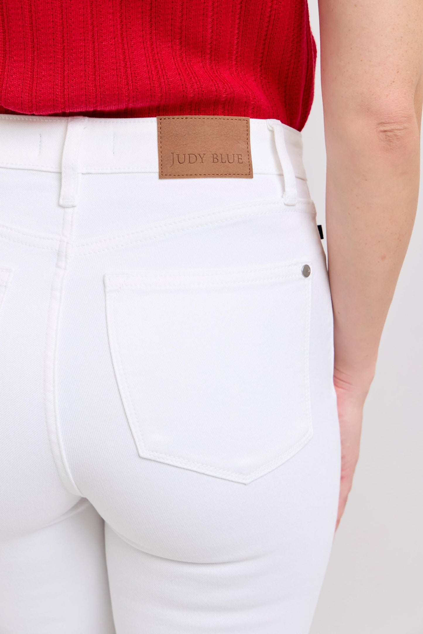 Judy Blue Nicole White High-Rise Classic Skinny Jeans (JB 82661)