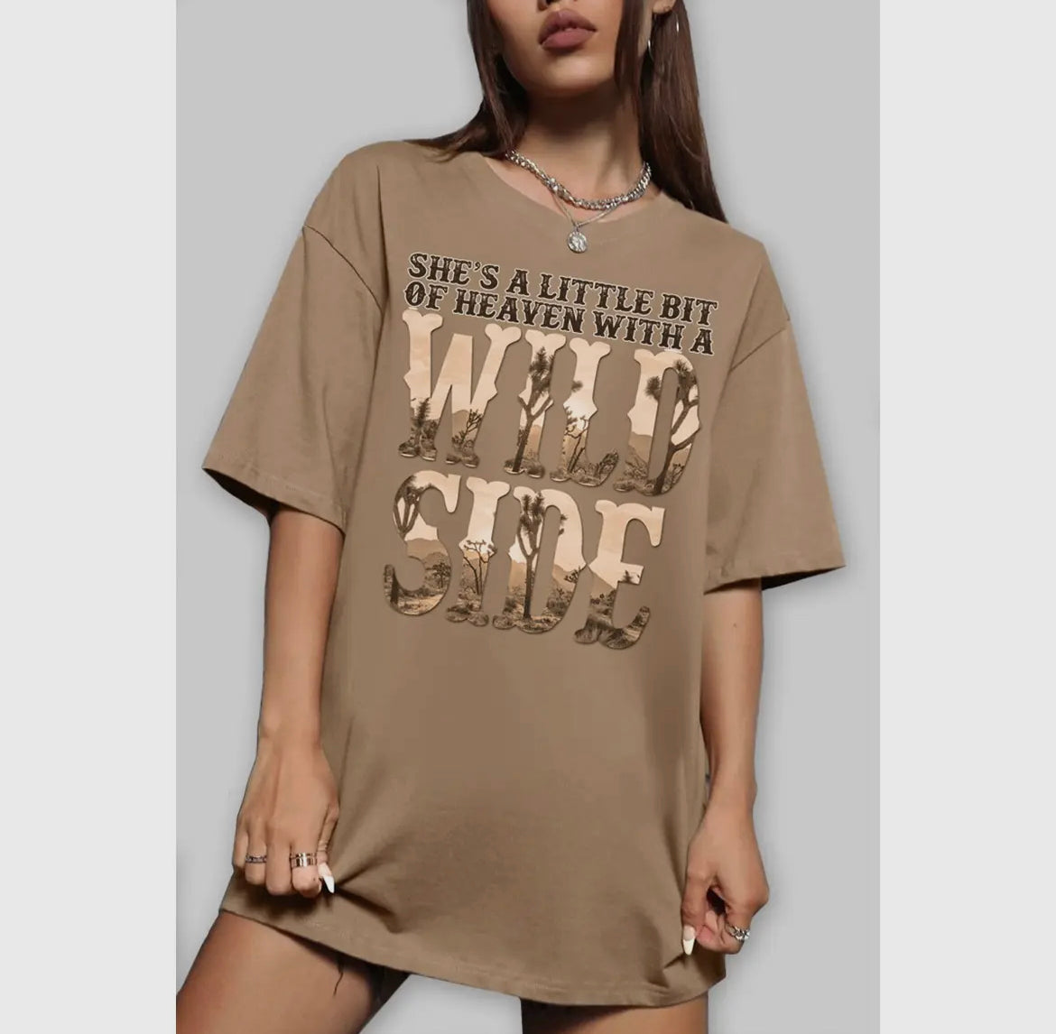 SMALL Wild Side Premium Mineral Wash Graphic Tee