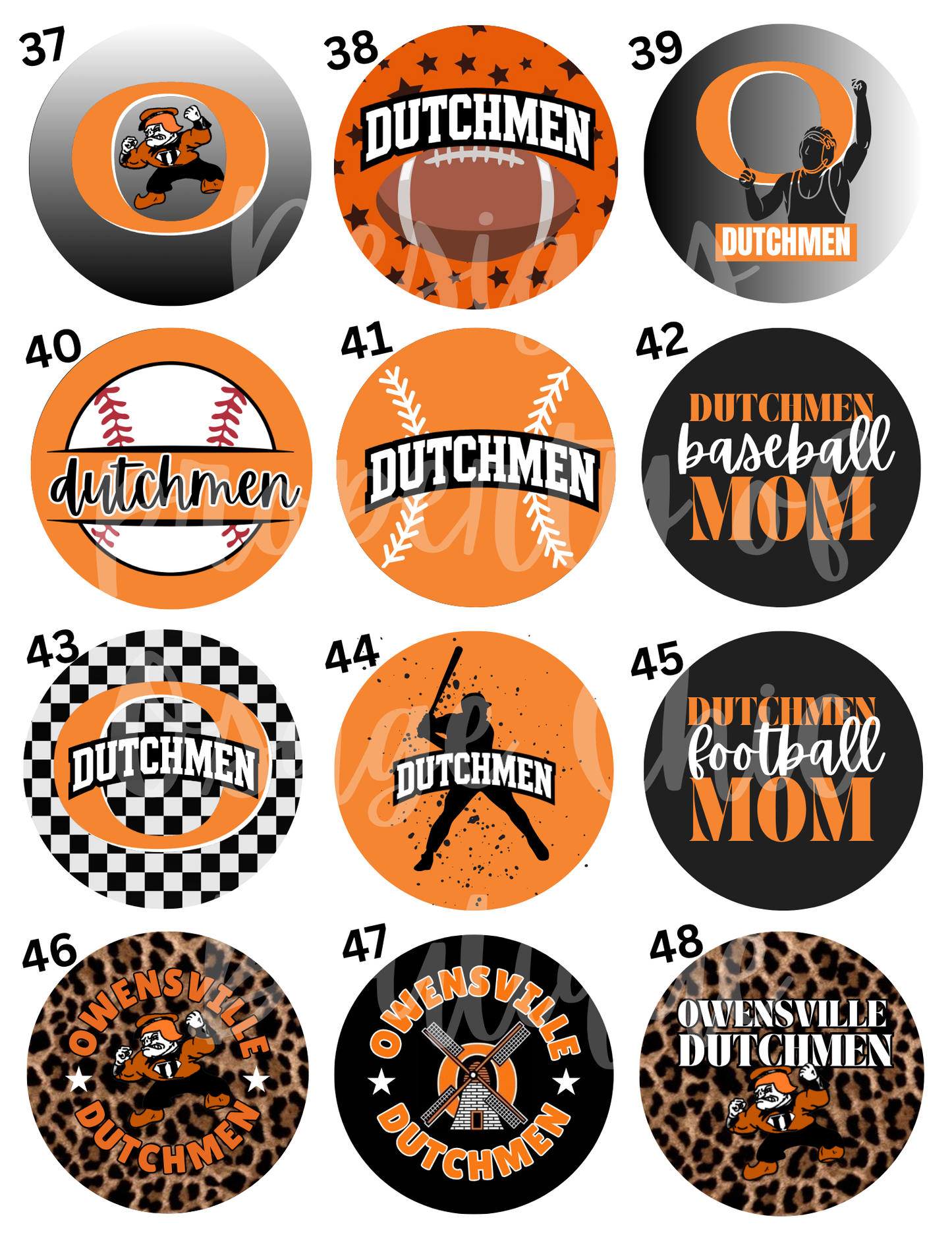Owensville Dutchmen & Dutchgirls Button Pins