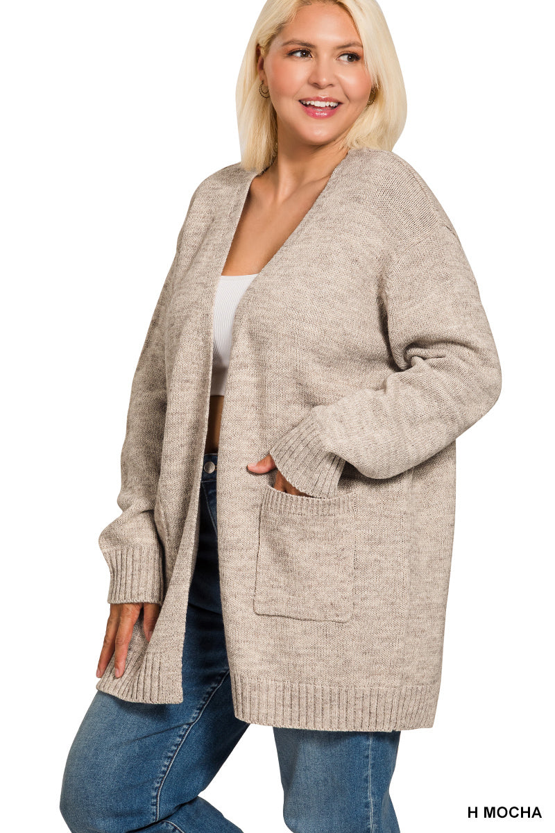 Heather Mocha Sweater Cardigan