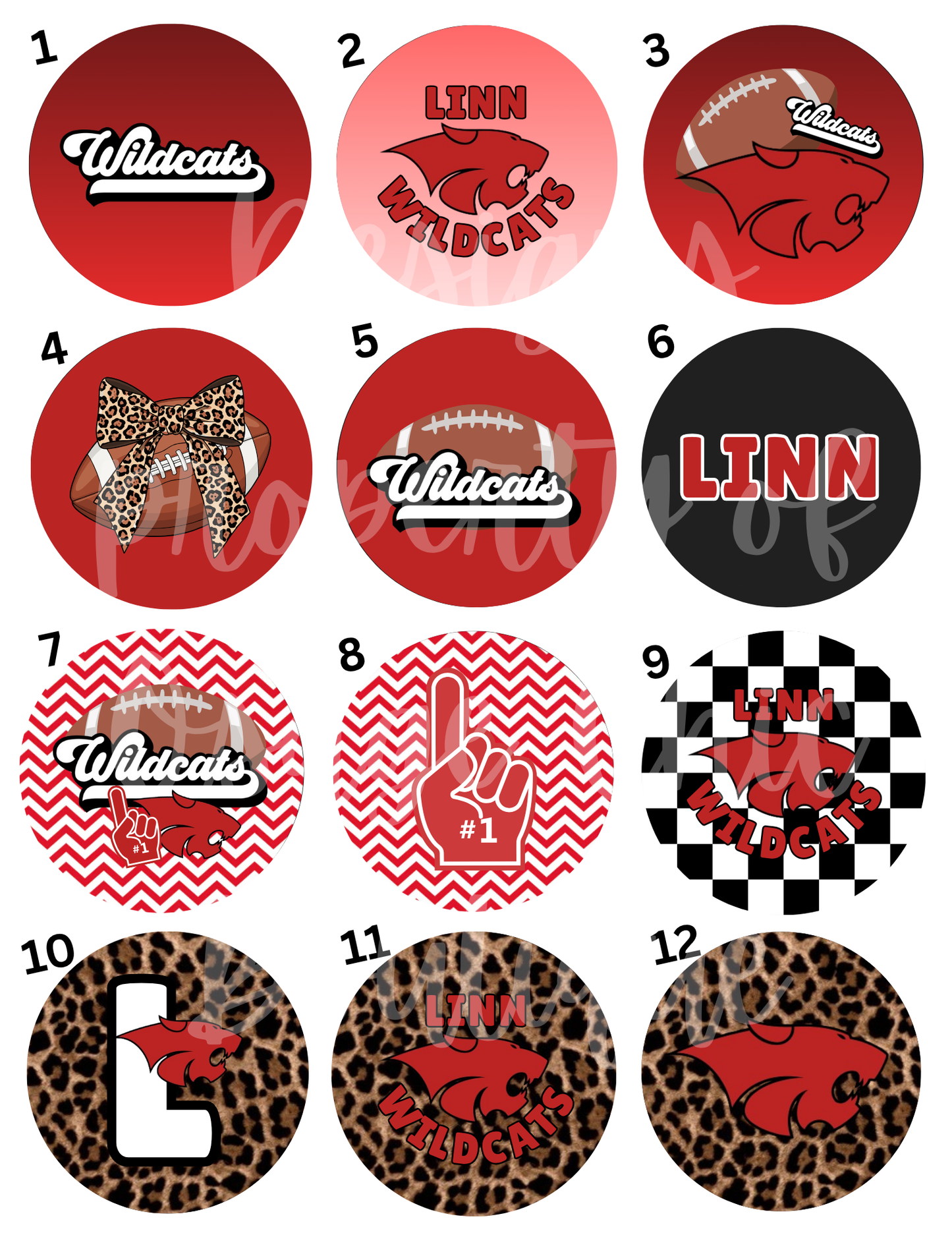 Linn Wildcats Button Pins