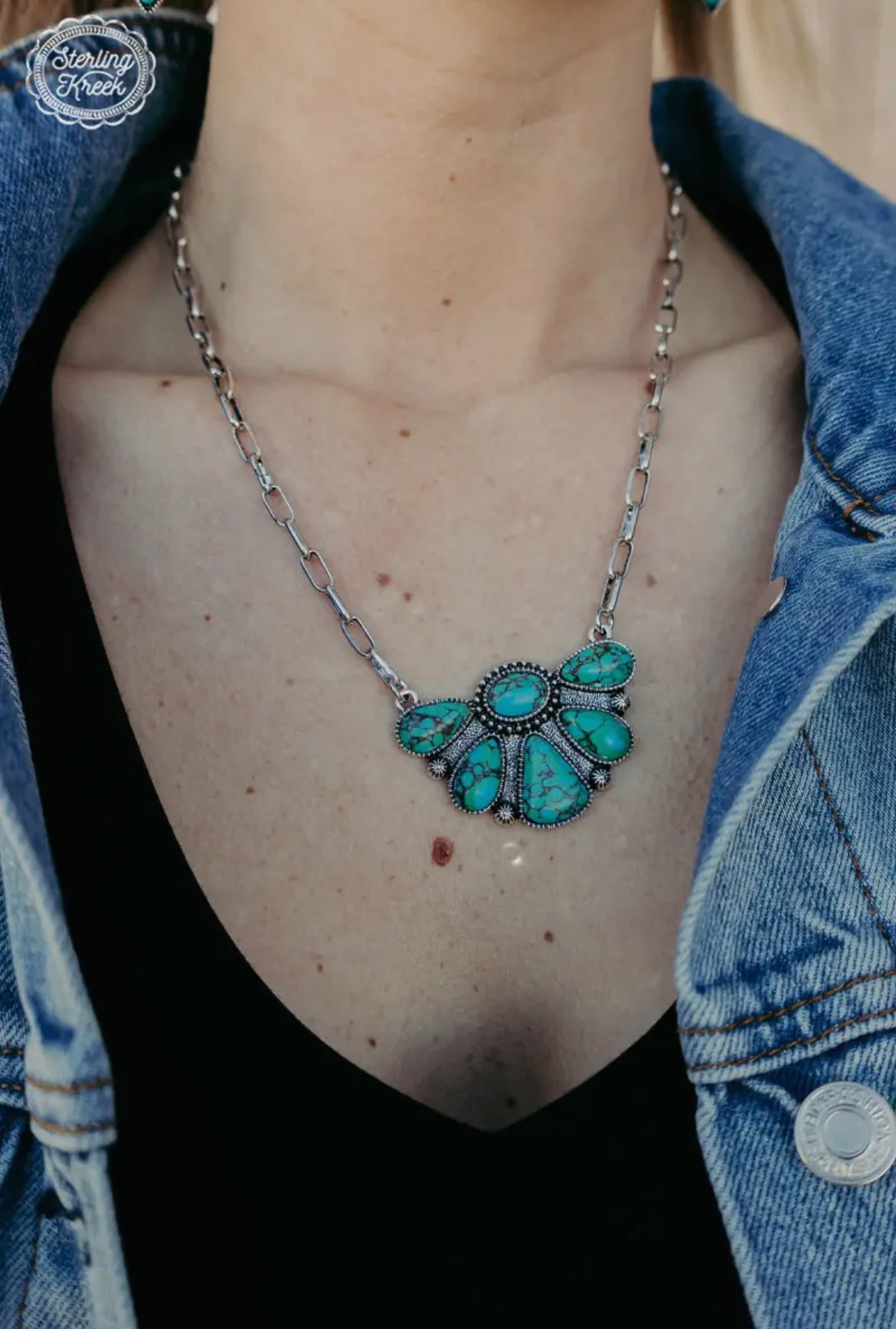 Turquoise Tombstone Necklace