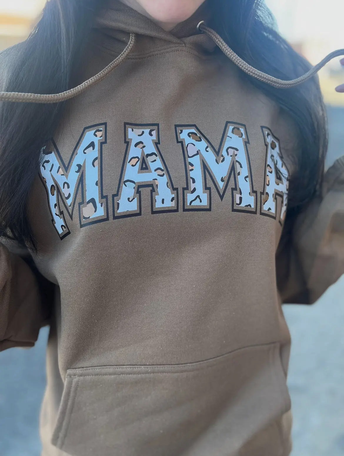 Brown Cheetah Mama Hoodie