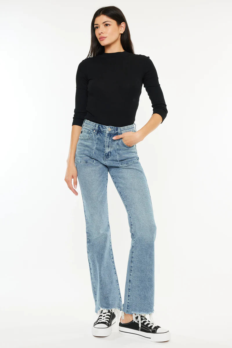KanCan Hawthorne Petite High Rise Chopped Hem Jeans