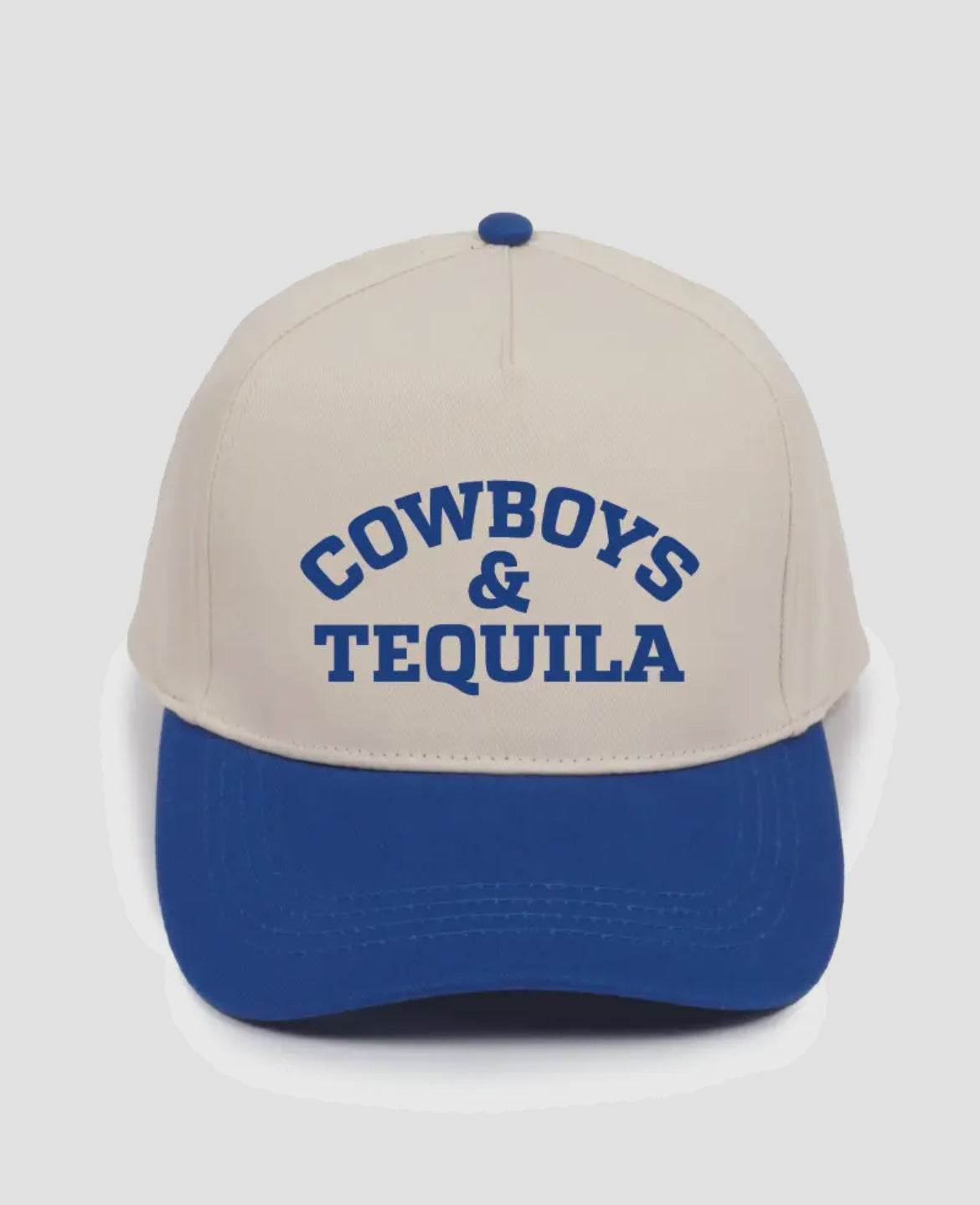 Blue Cowboys & Tequila Embroidered Trucker Hat