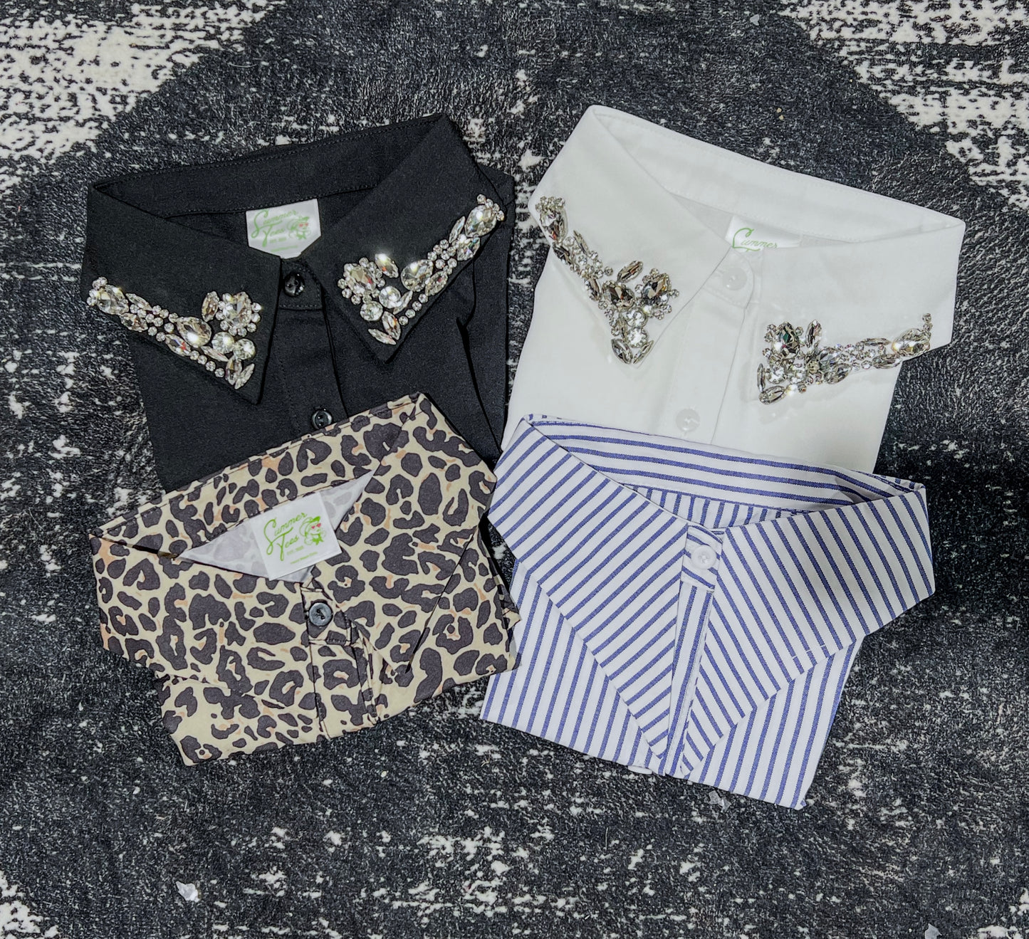 Faux Collar Half Shirts