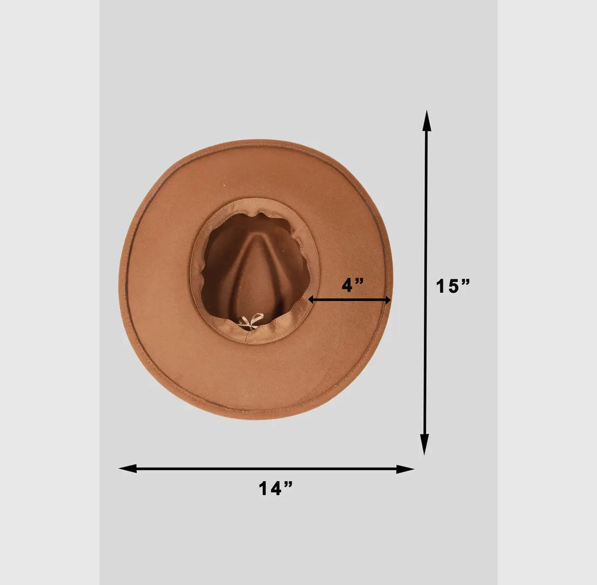 Tan Concho Leather Band Felt Hat