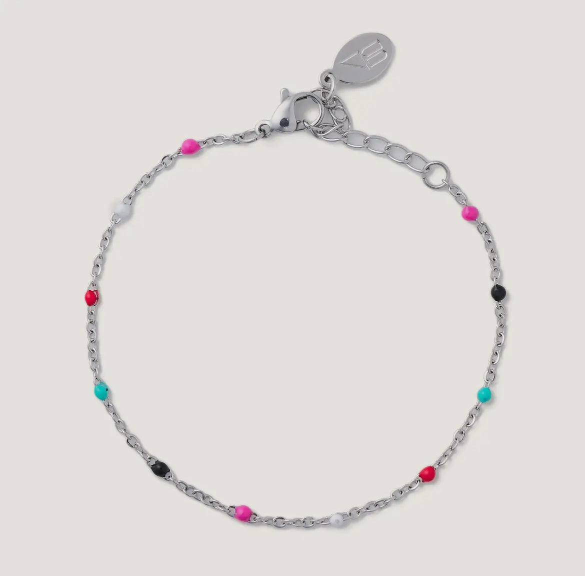 Silver Felix Colorful Beaded Bracelet