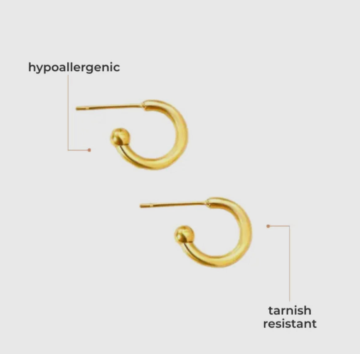 Gold + Red Touchdown Huggie Earrings