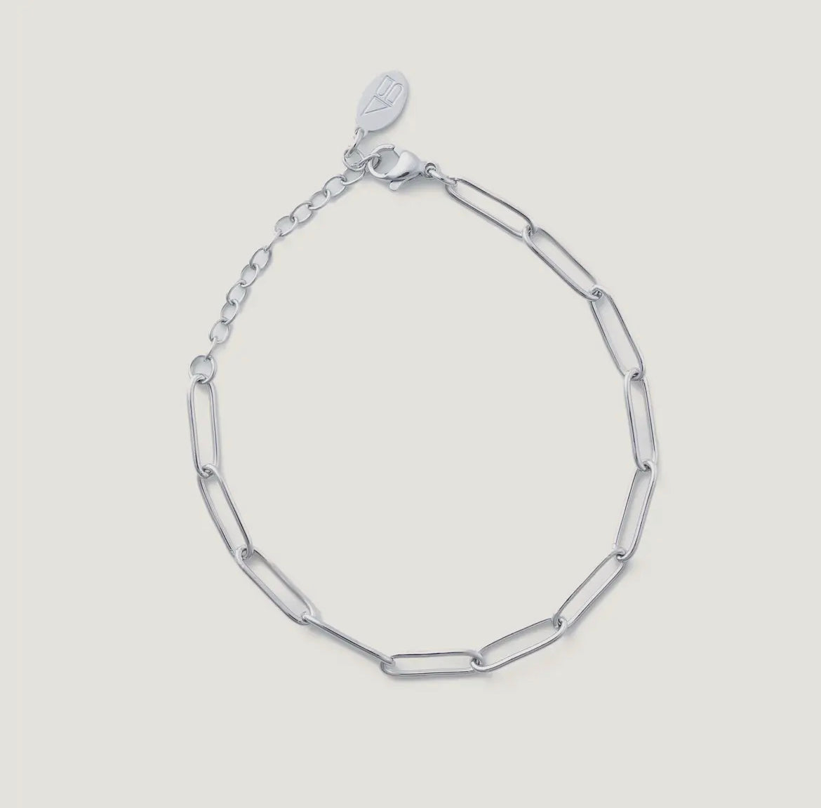 Silver Sasha Paperclip Bracelet