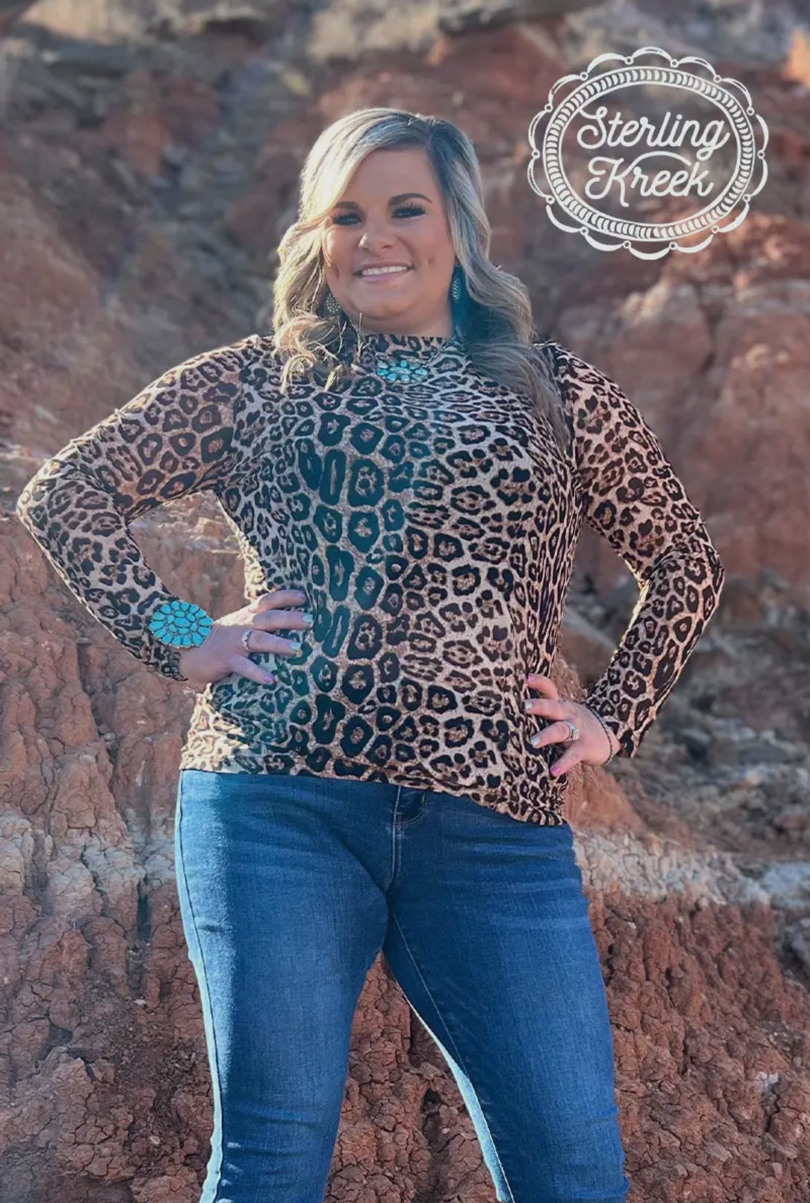 Hear Me Roar Mesh Long Sleeve Top