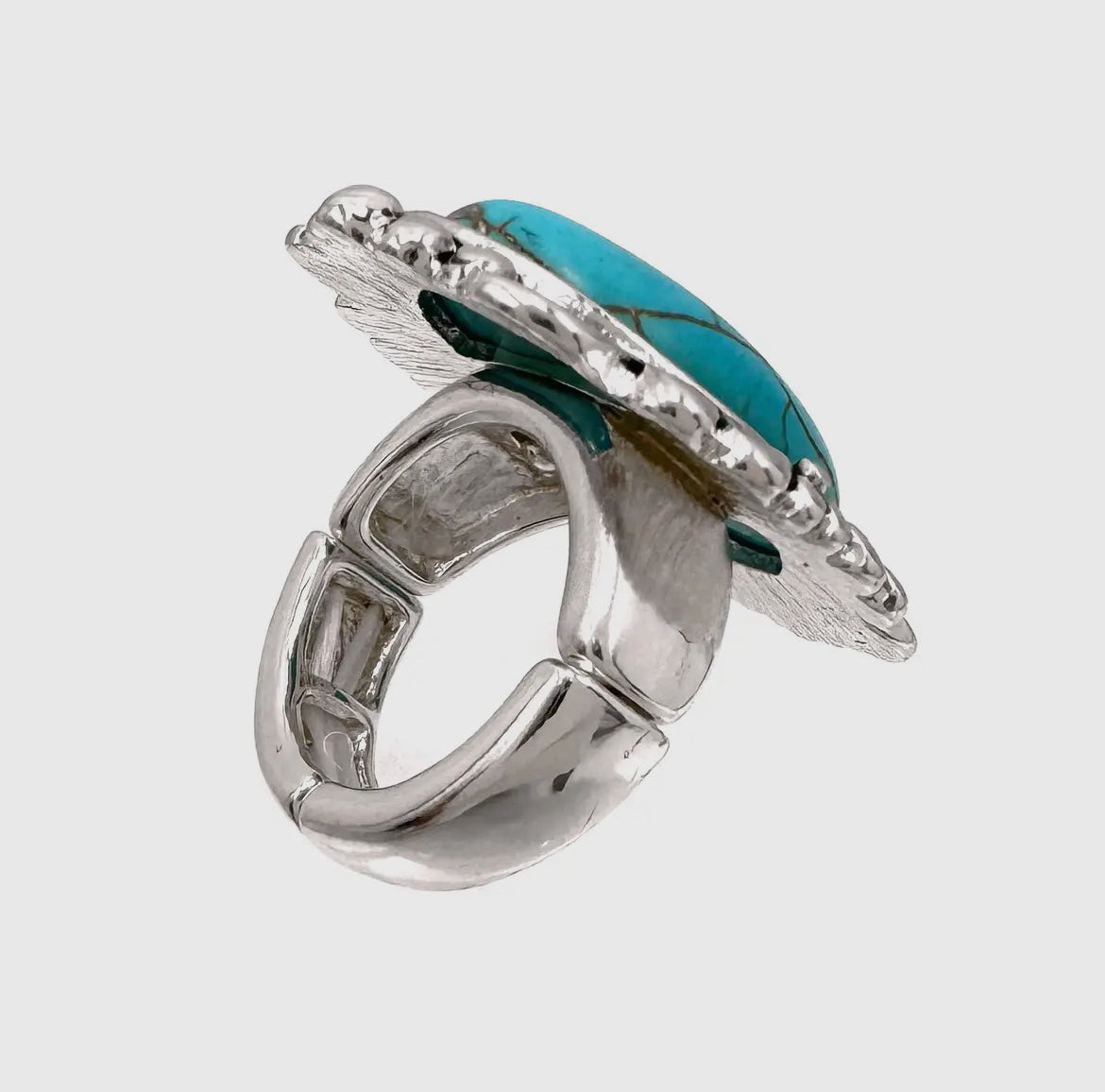 Large Oval Turquoise Western Stretch Ring