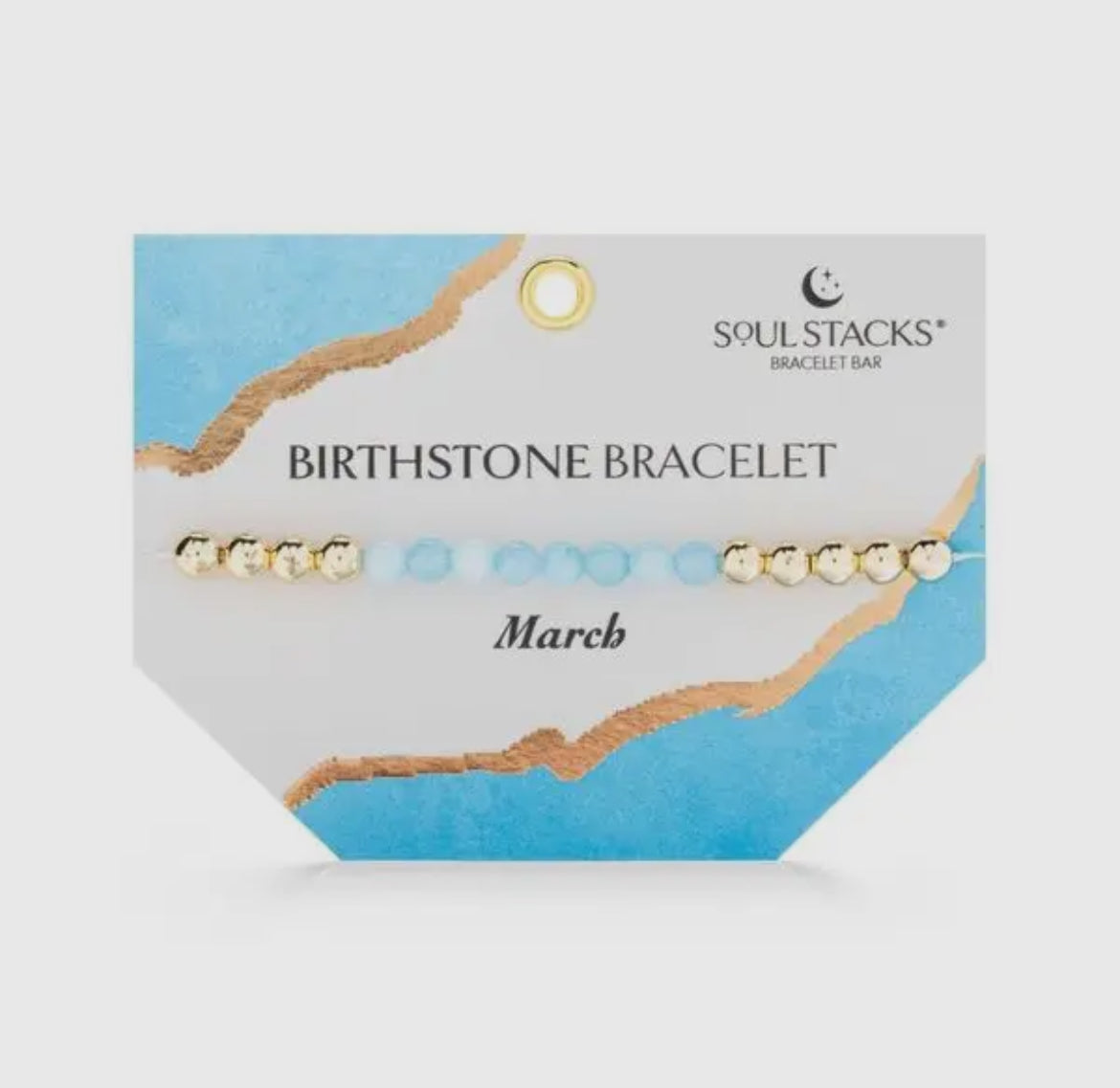 Soul Stacks Gold Birthstone Stretch Bracelets