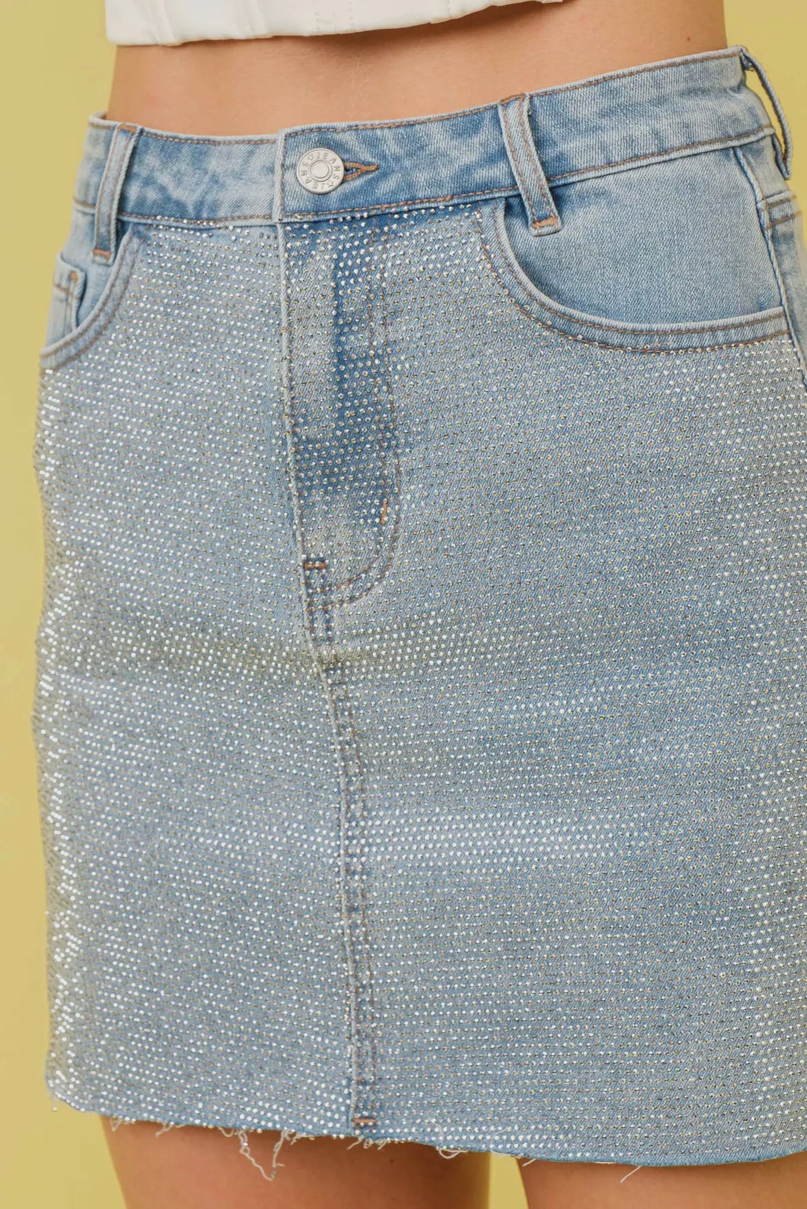 Megan Sparkle Denim Skirt